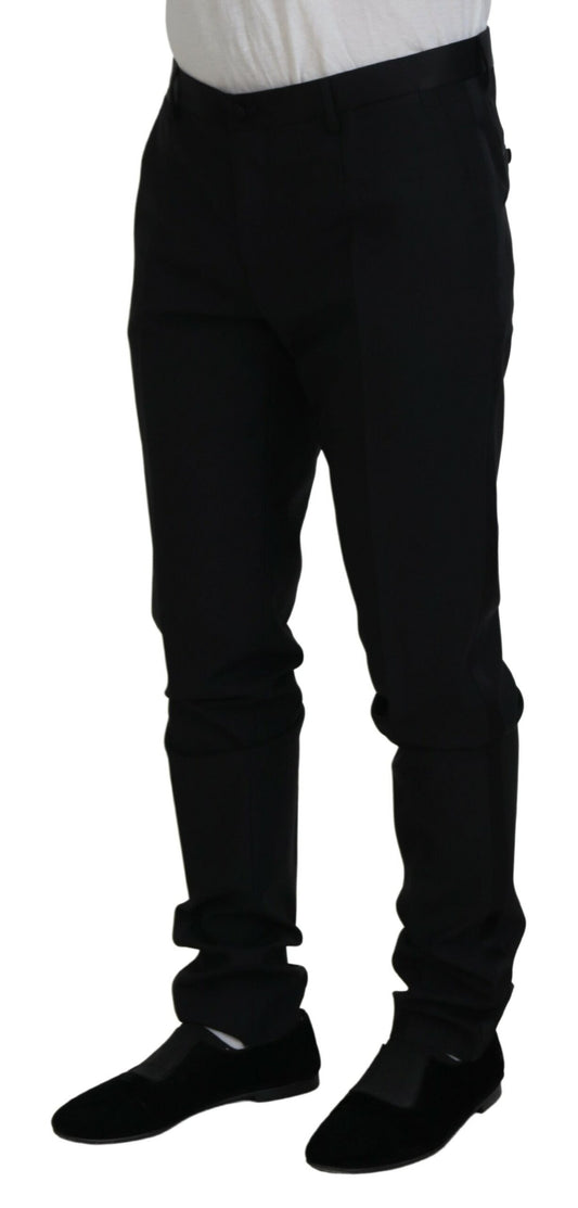 Pantalon habillé chino en laine noire