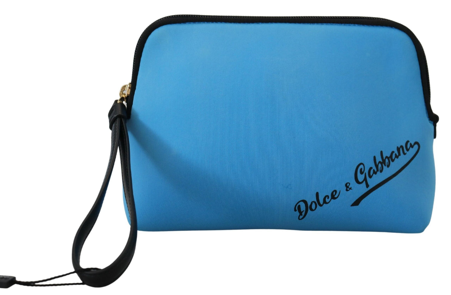 Trousse de toilette à imprimé léopard avec logo bleu