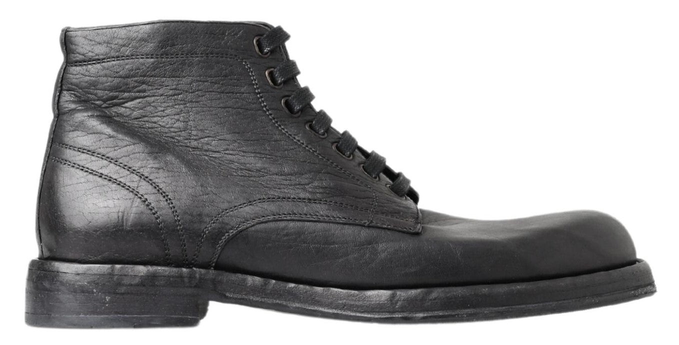 Botas Perugino de piel de caballo negro