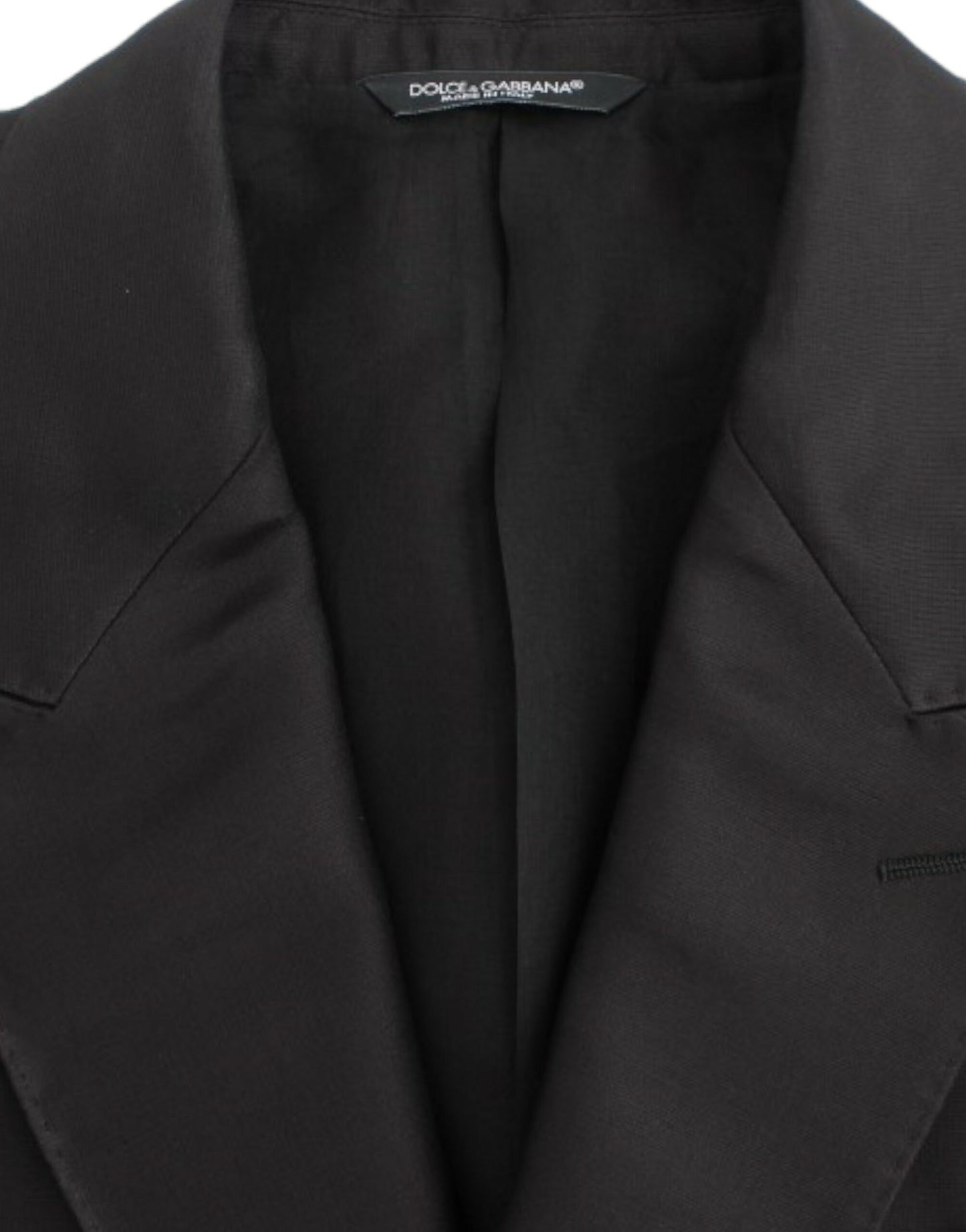 Blazer slim en soie noire