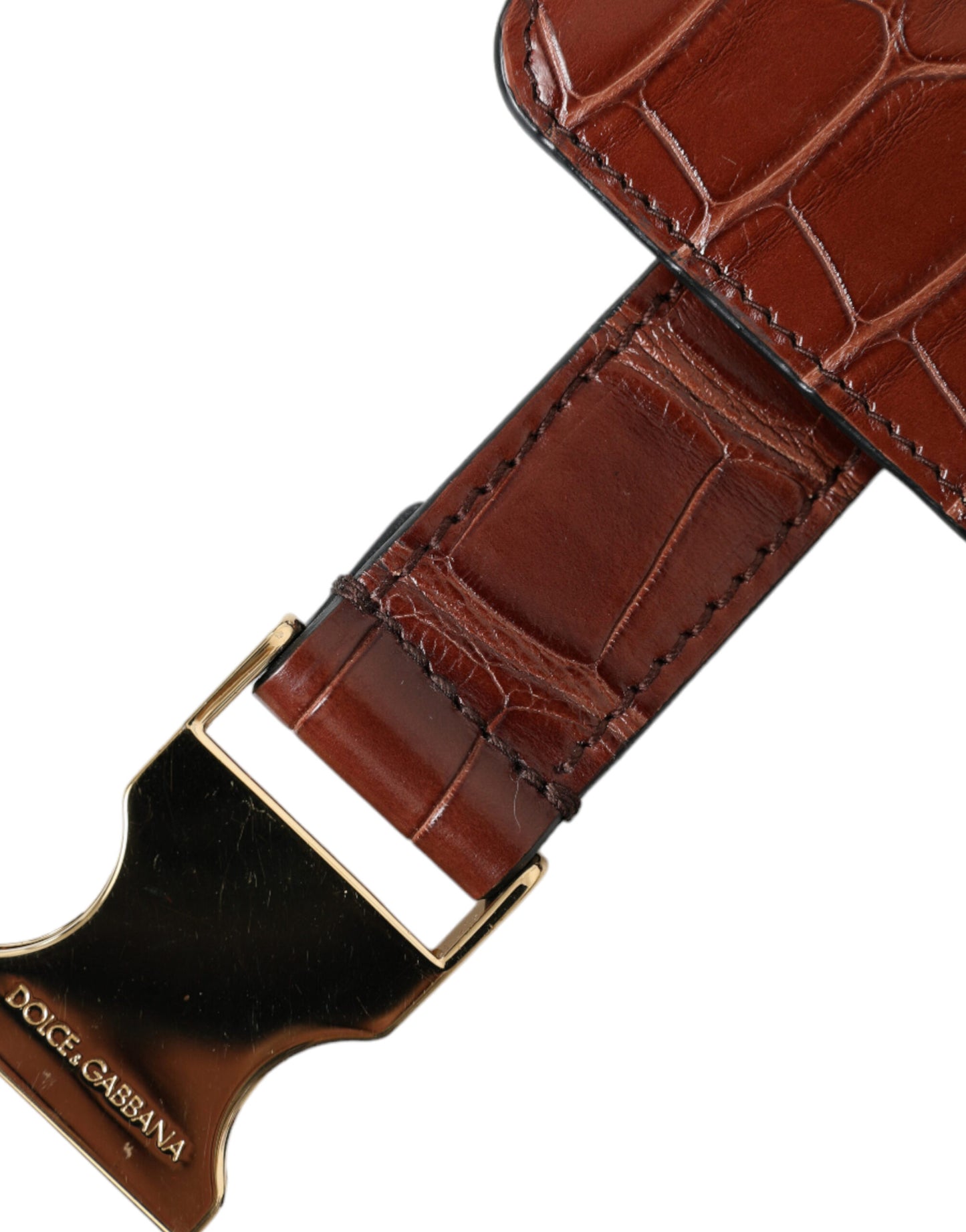Estuche para AirPods de piel de cocodrilo marrón, monedero y billetera