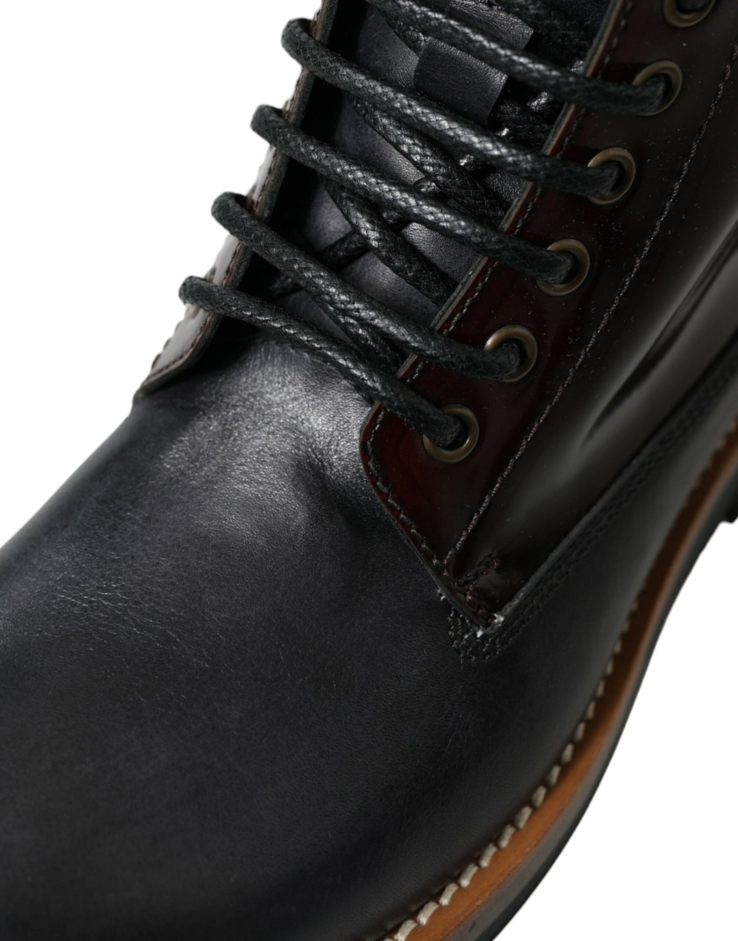 Botas militares de combate de cuero negro