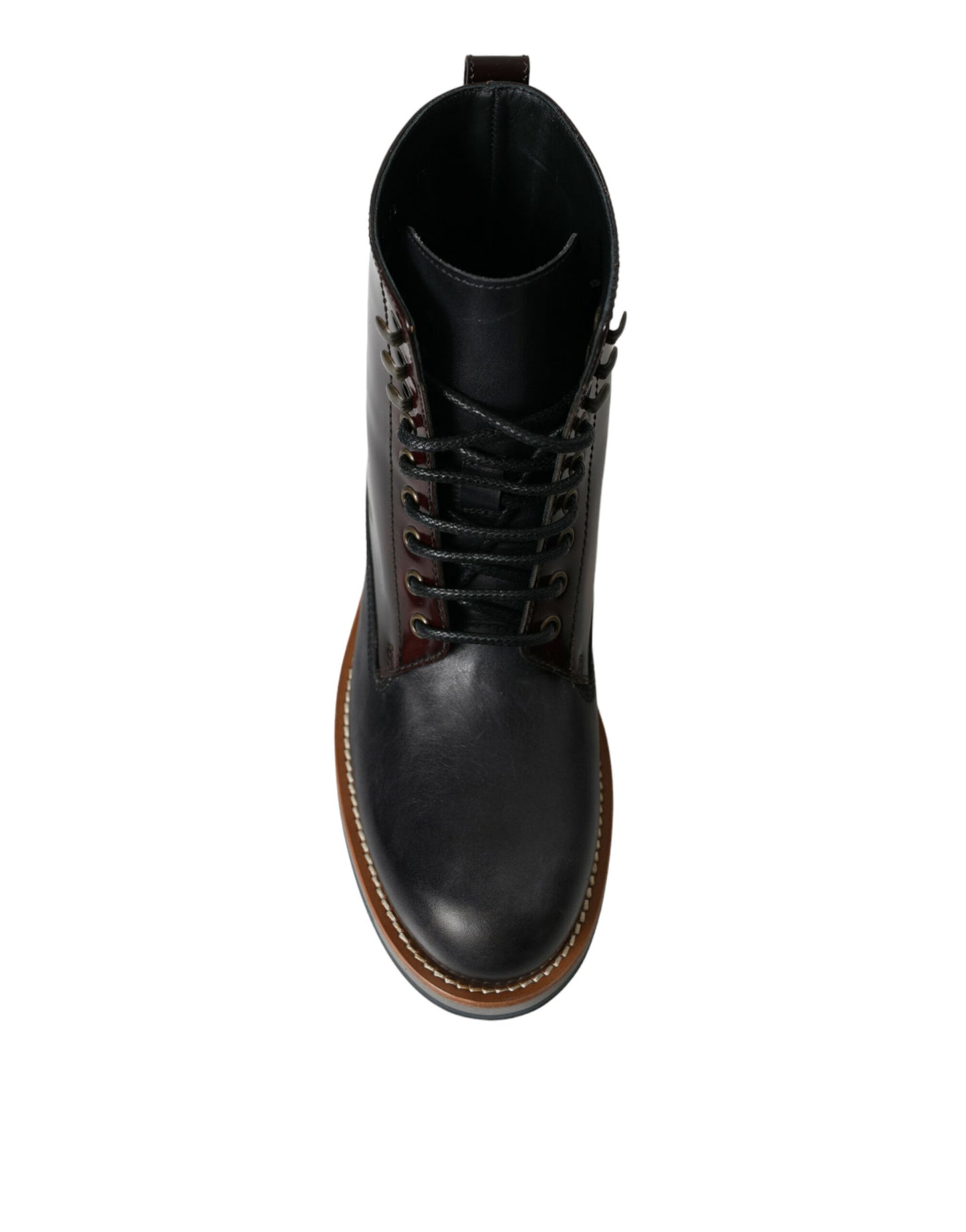 Botas militares de combate de cuero negro