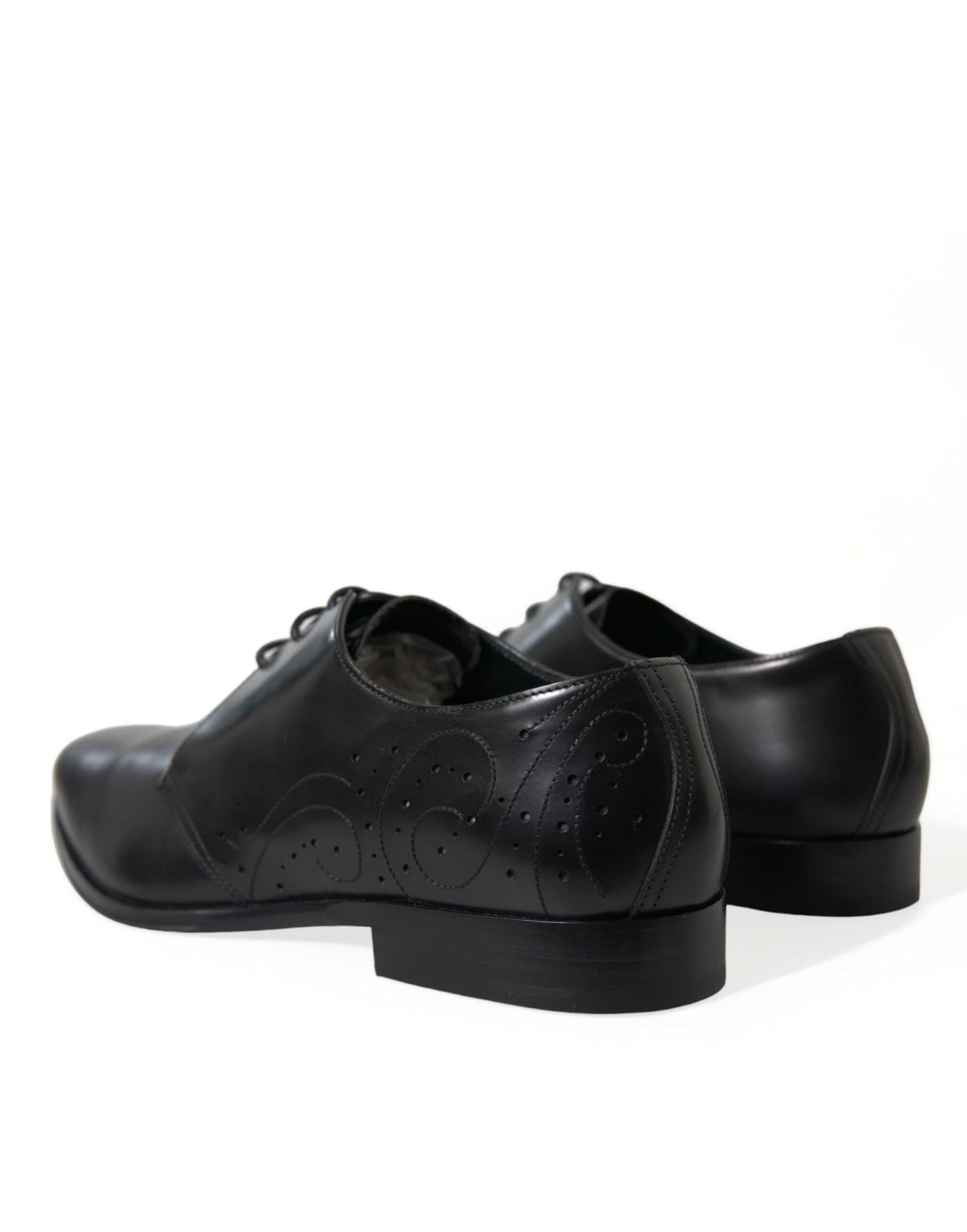 Zapatos de vestir Derby formales de cuero negro con cordones