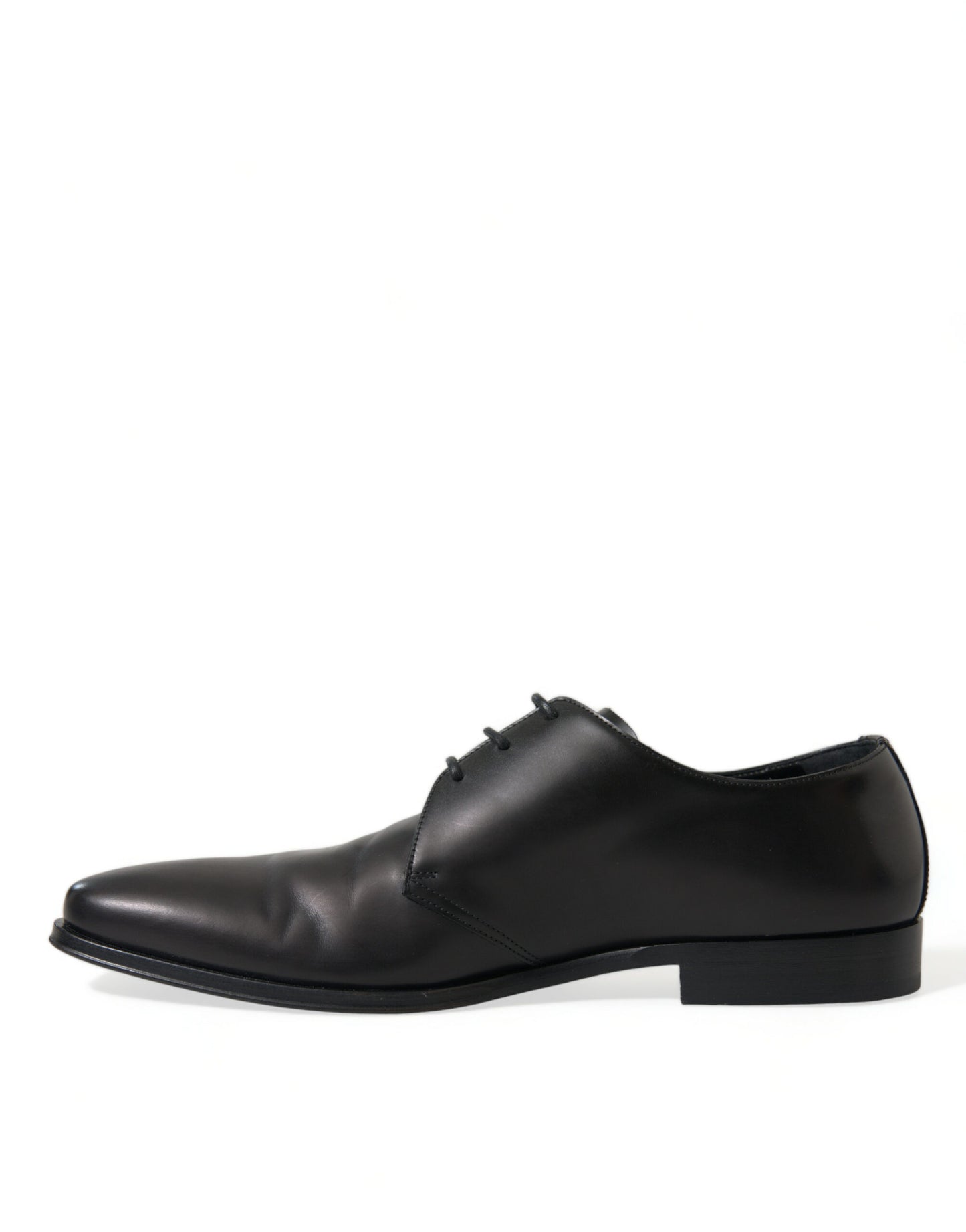 Zapatos de vestir Derby formales de cuero negro con cordones