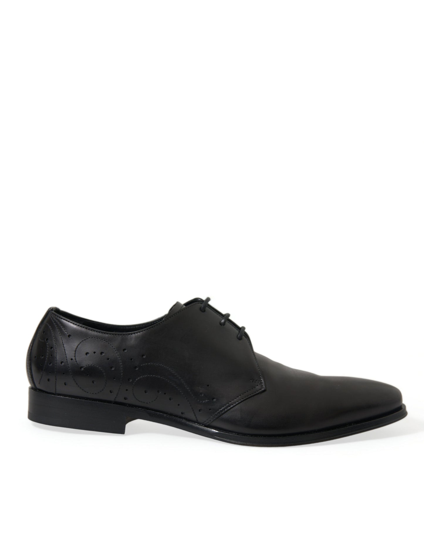 Zapatos de vestir Derby formales de cuero negro con cordones