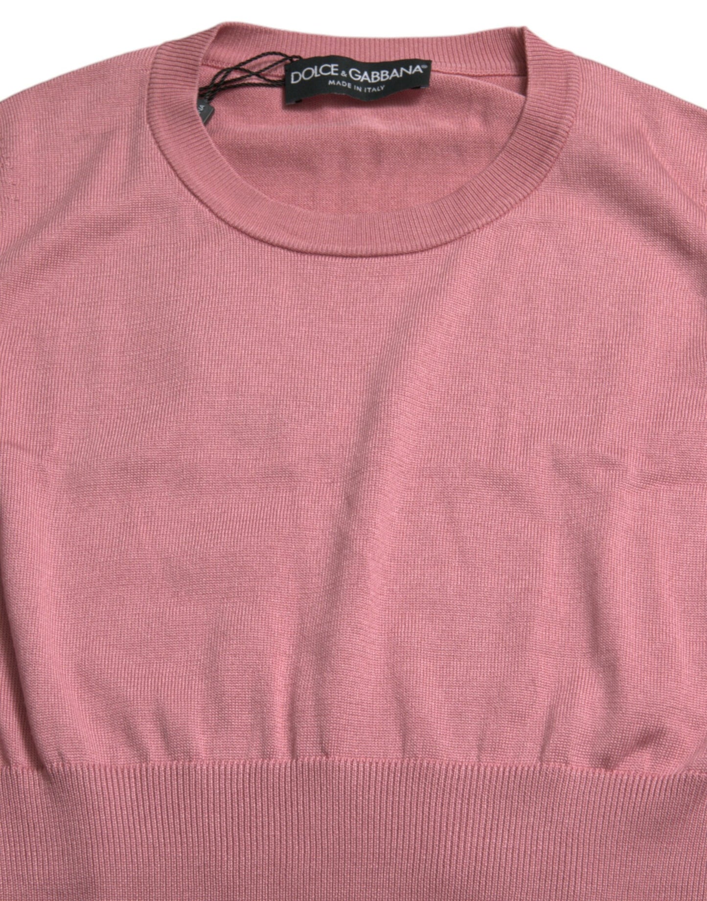 Top corto sin mangas con cuello redondo rosa