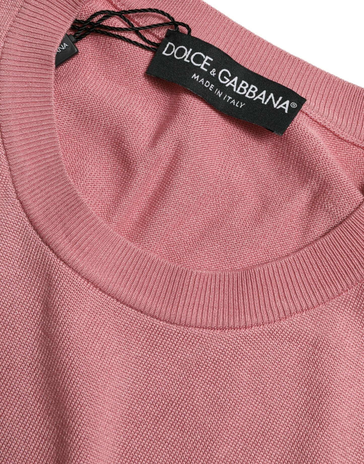 Top corto sin mangas con cuello redondo rosa