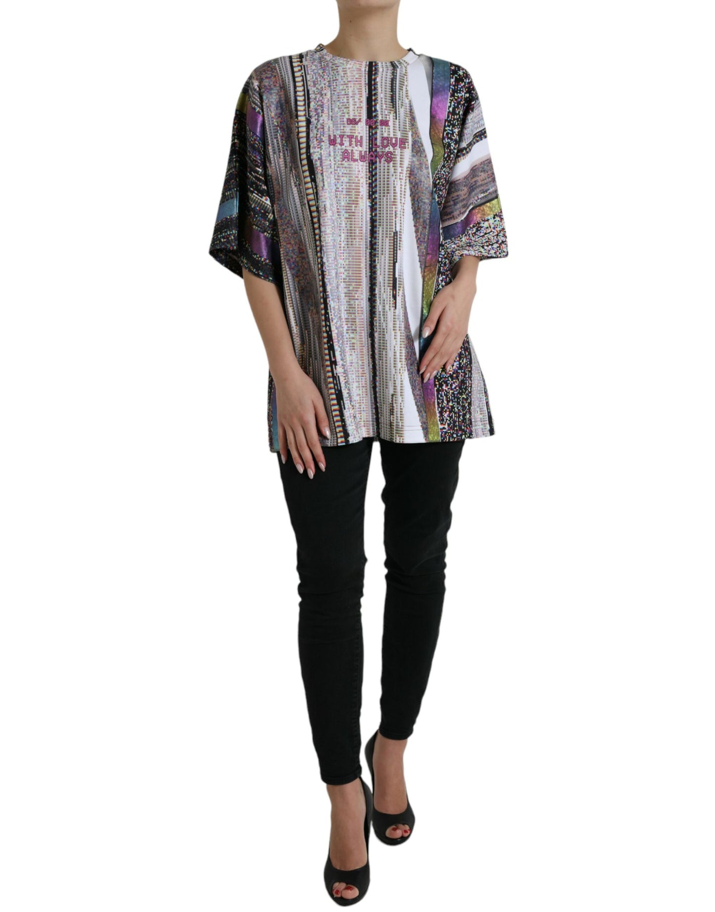 Camiseta con estampado multicolor "With Love Always"