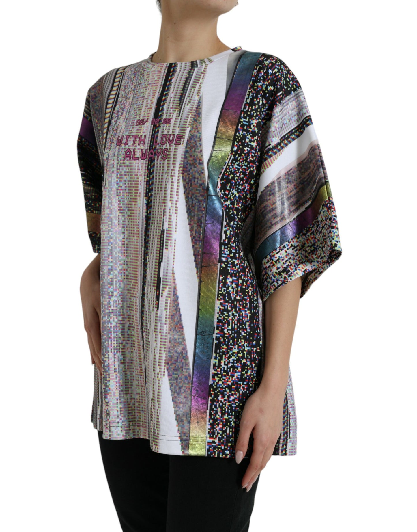 Camiseta con estampado multicolor "With Love Always"