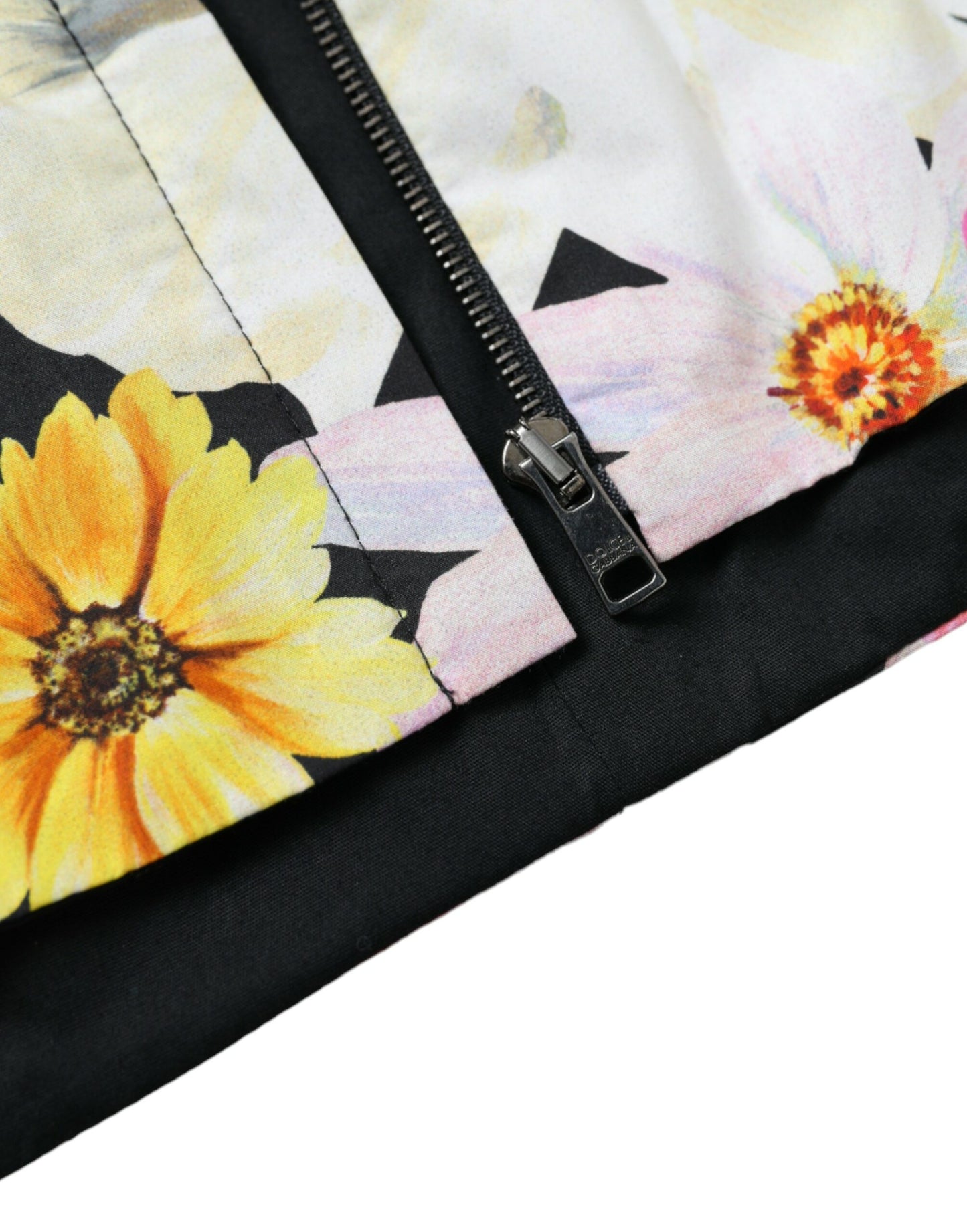 Top corto sin mangas con estampado floral multicolor