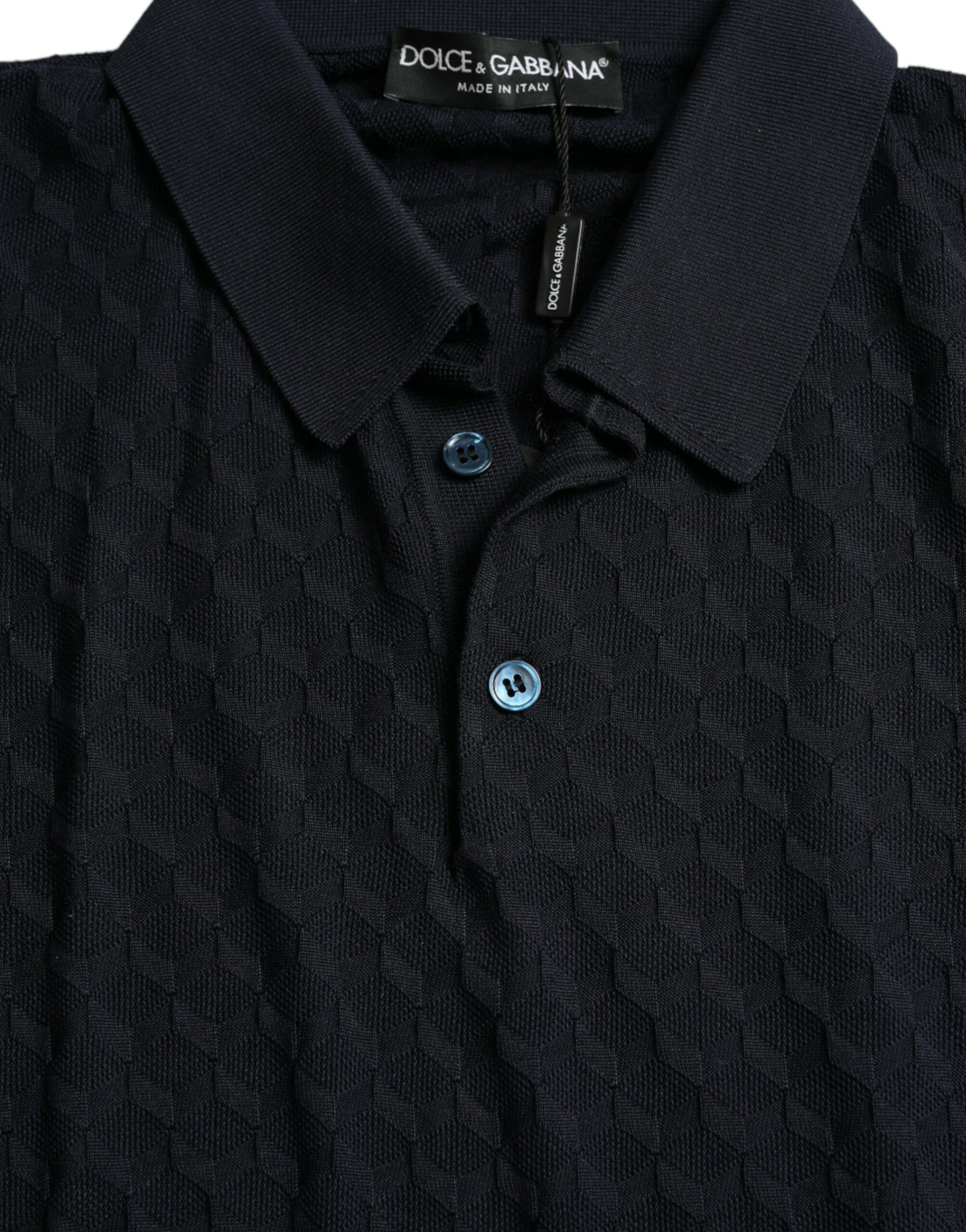 Polo à manches courtes et col bleu foncé
