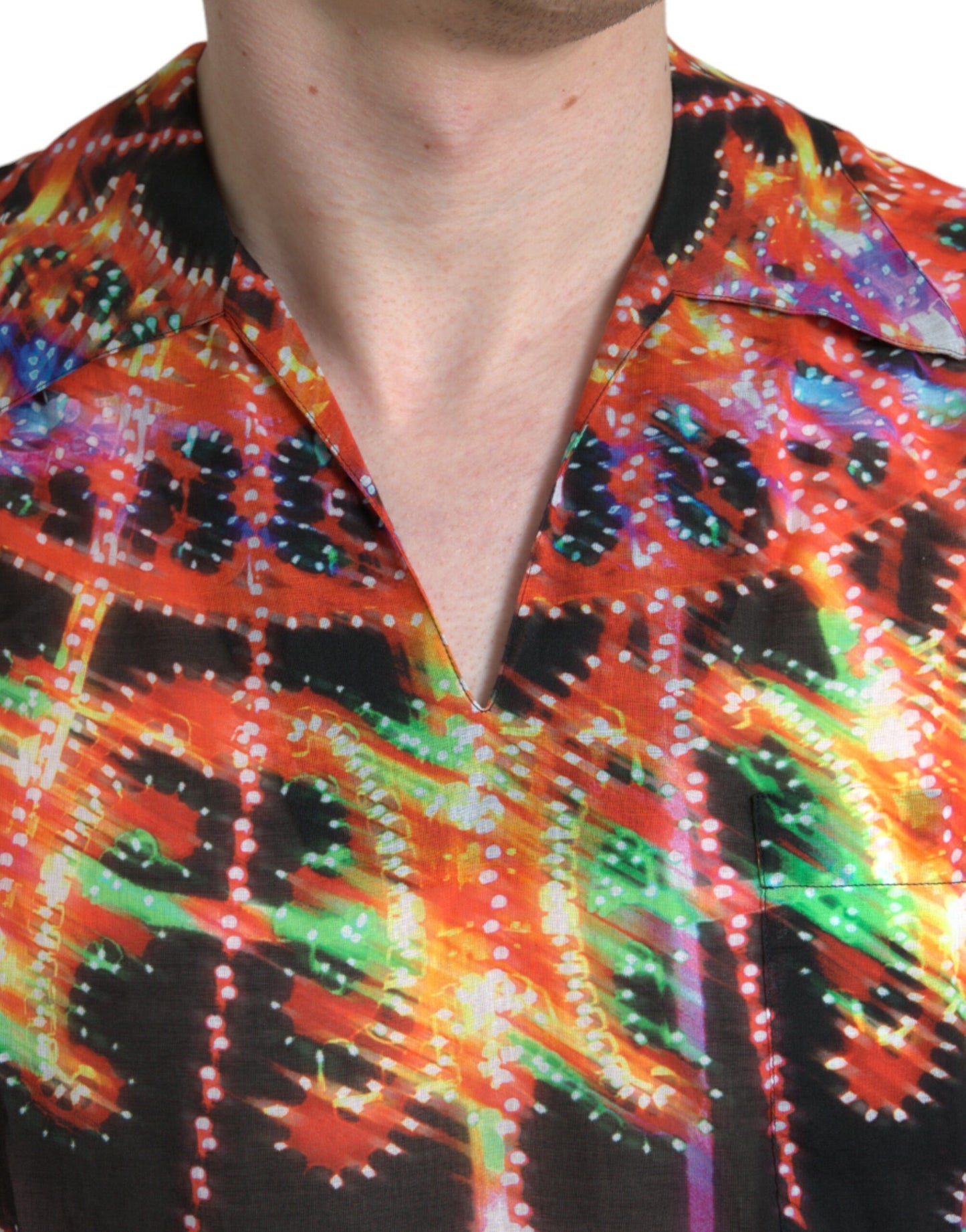 T-shirt en coton à imprimé Luminarie multicolore
