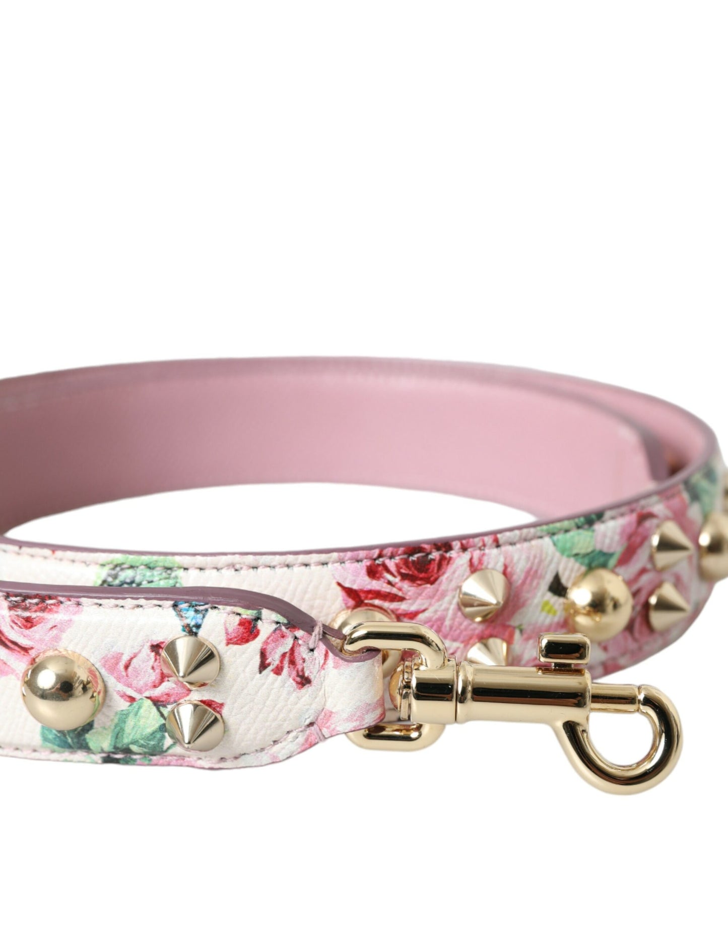 Correa de hombro con accesorio floral rosa para bolso
