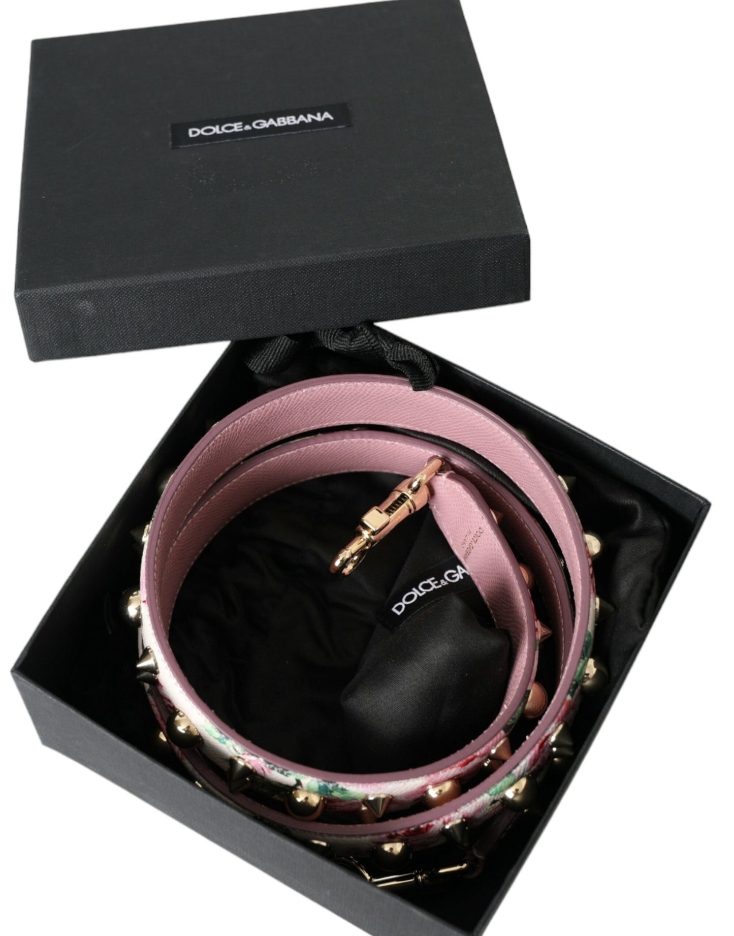 Correa de hombro con accesorio floral rosa para bolso