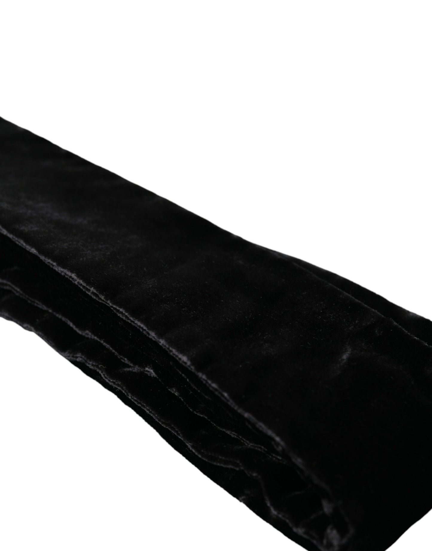 Cinturón ancho de viscosa negra para mujer