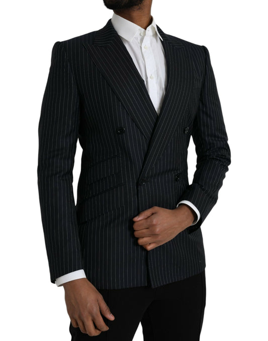 Blazer croisé à rayures noires SICILIA