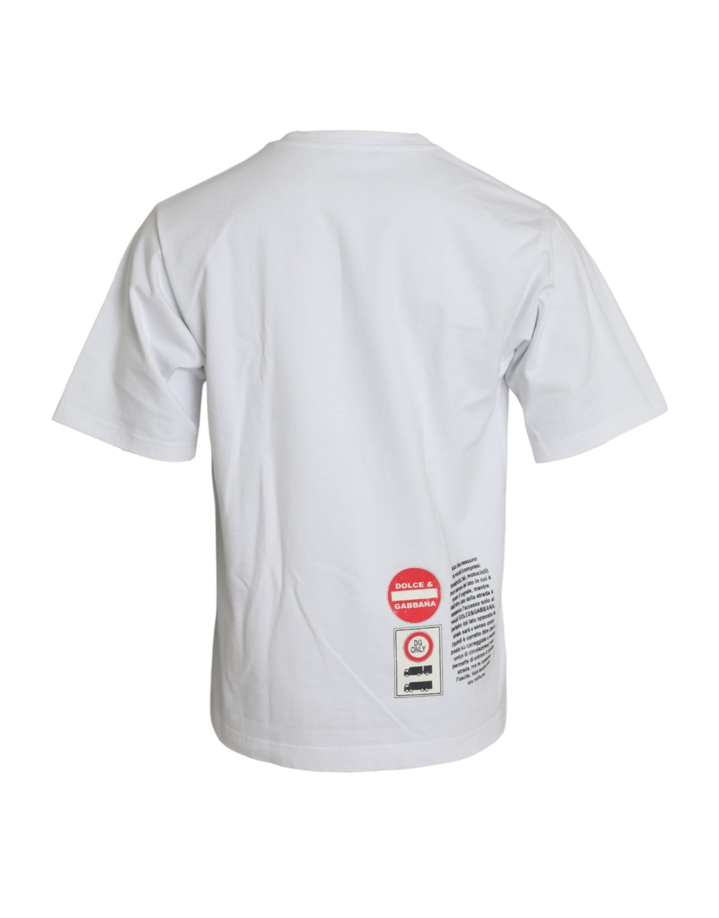 T-shirt ras du cou à manches courtes en coton blanc avec cœur Amor