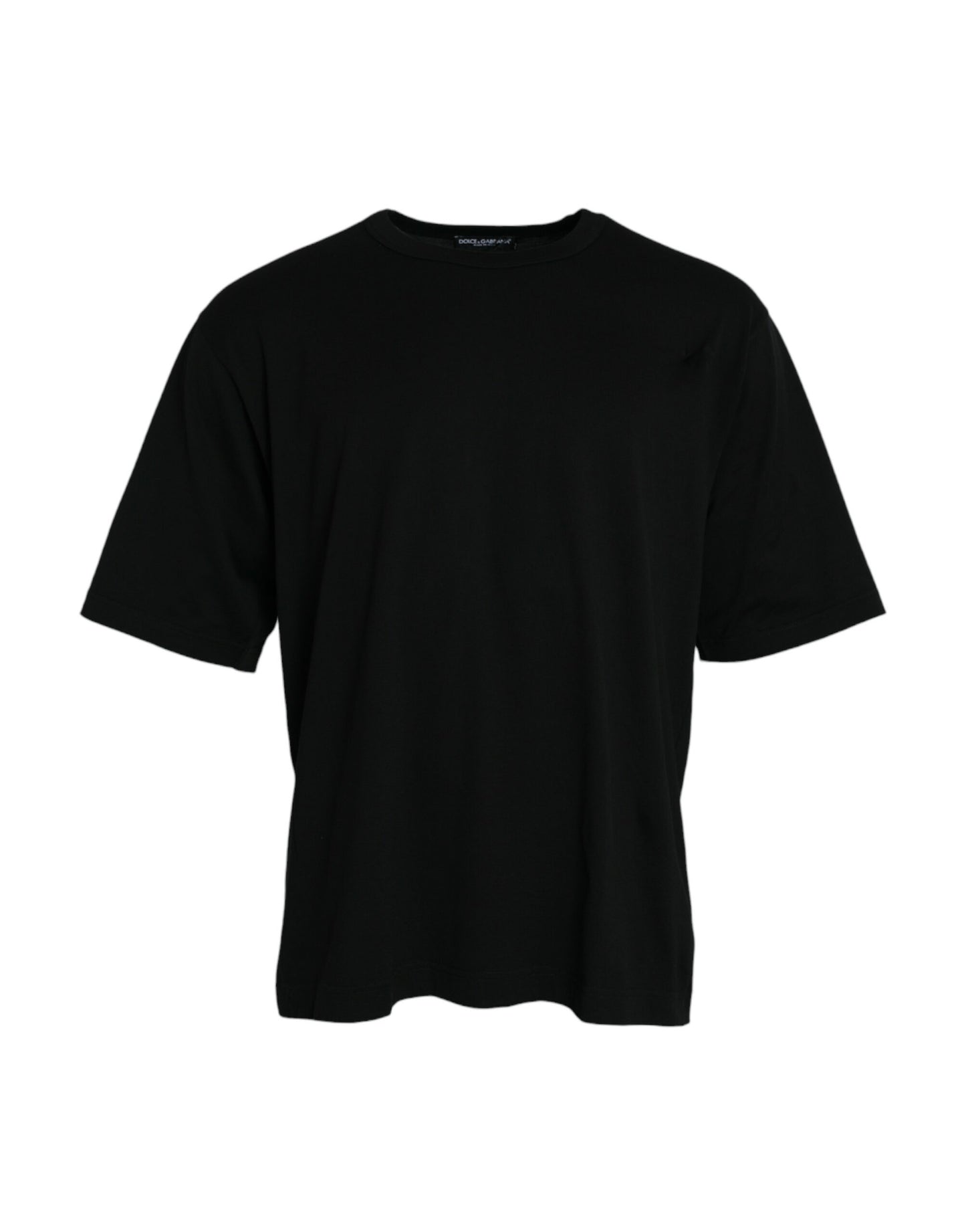 T-shirt ras du cou à manches courtes et logo noir en relief