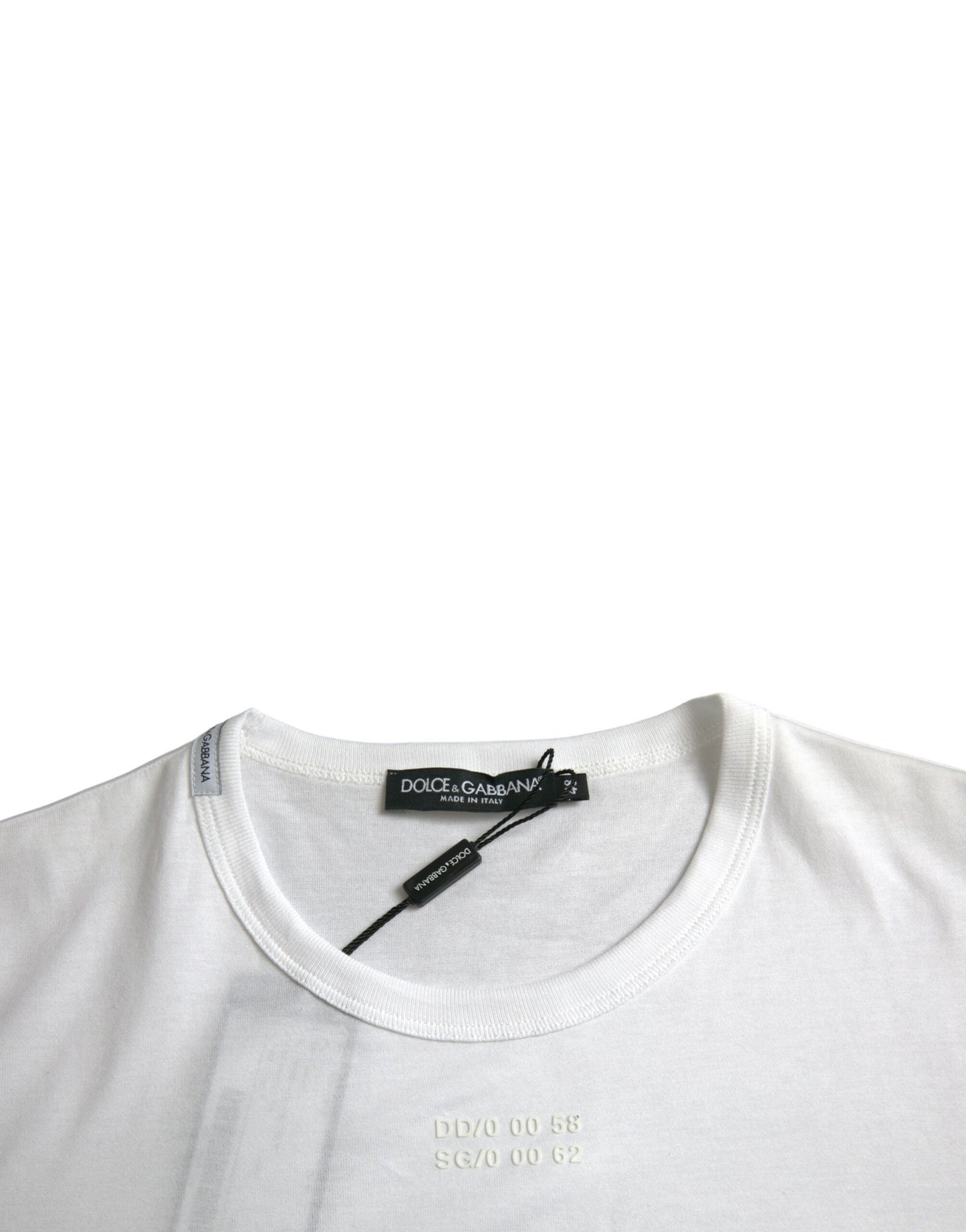 T-shirt à manches courtes en coton blanc avec poche