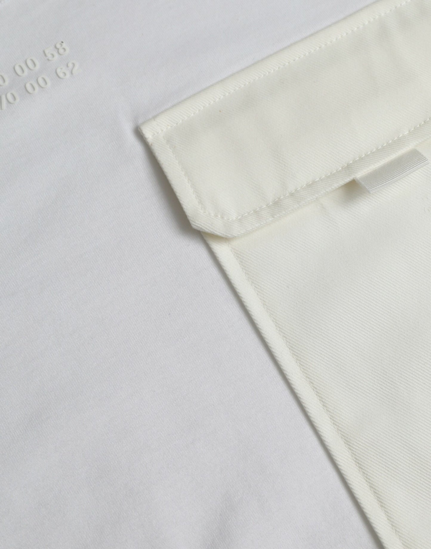 T-shirt à manches courtes en coton blanc avec poche