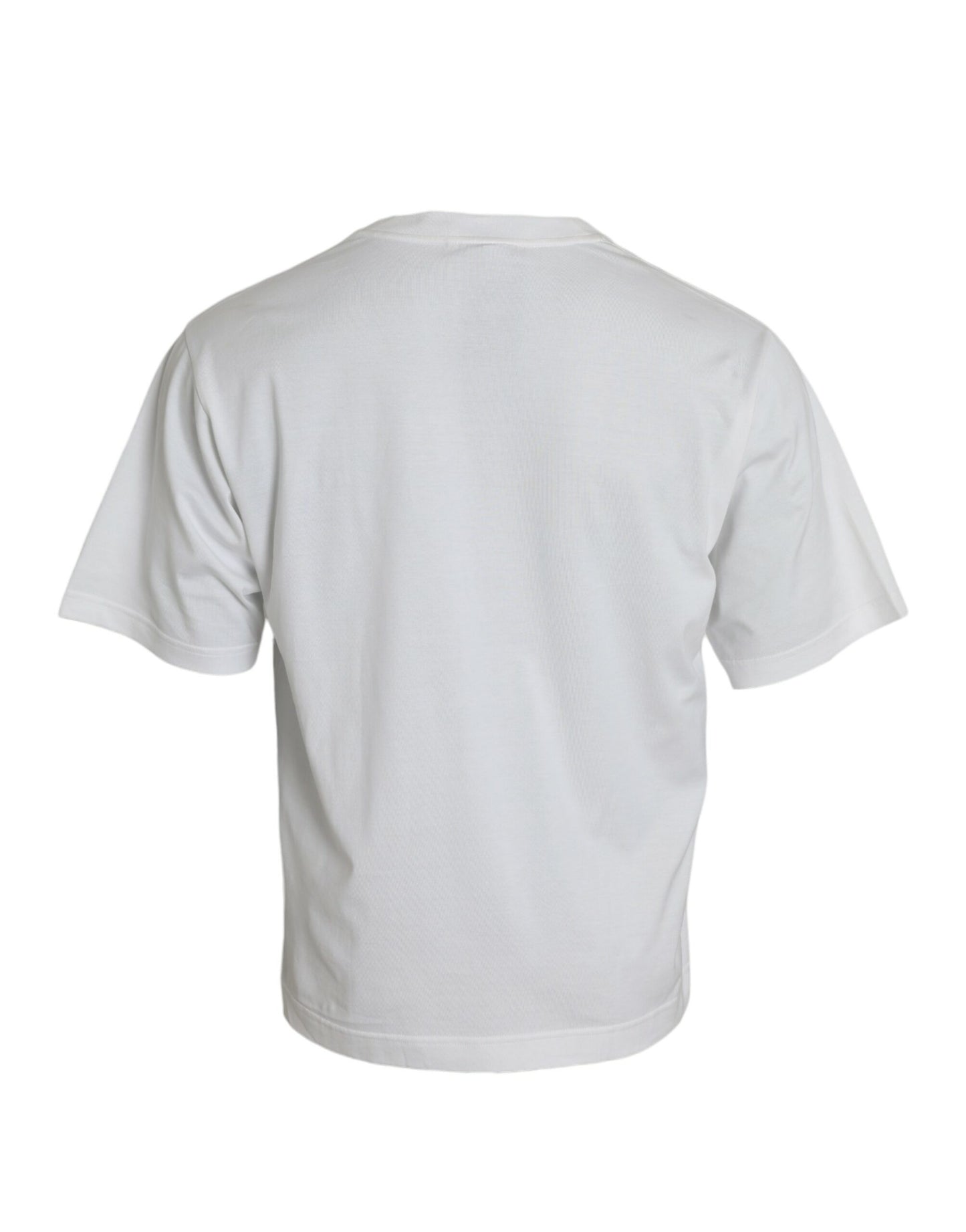 T-shirt ras du cou en coton blanc orné