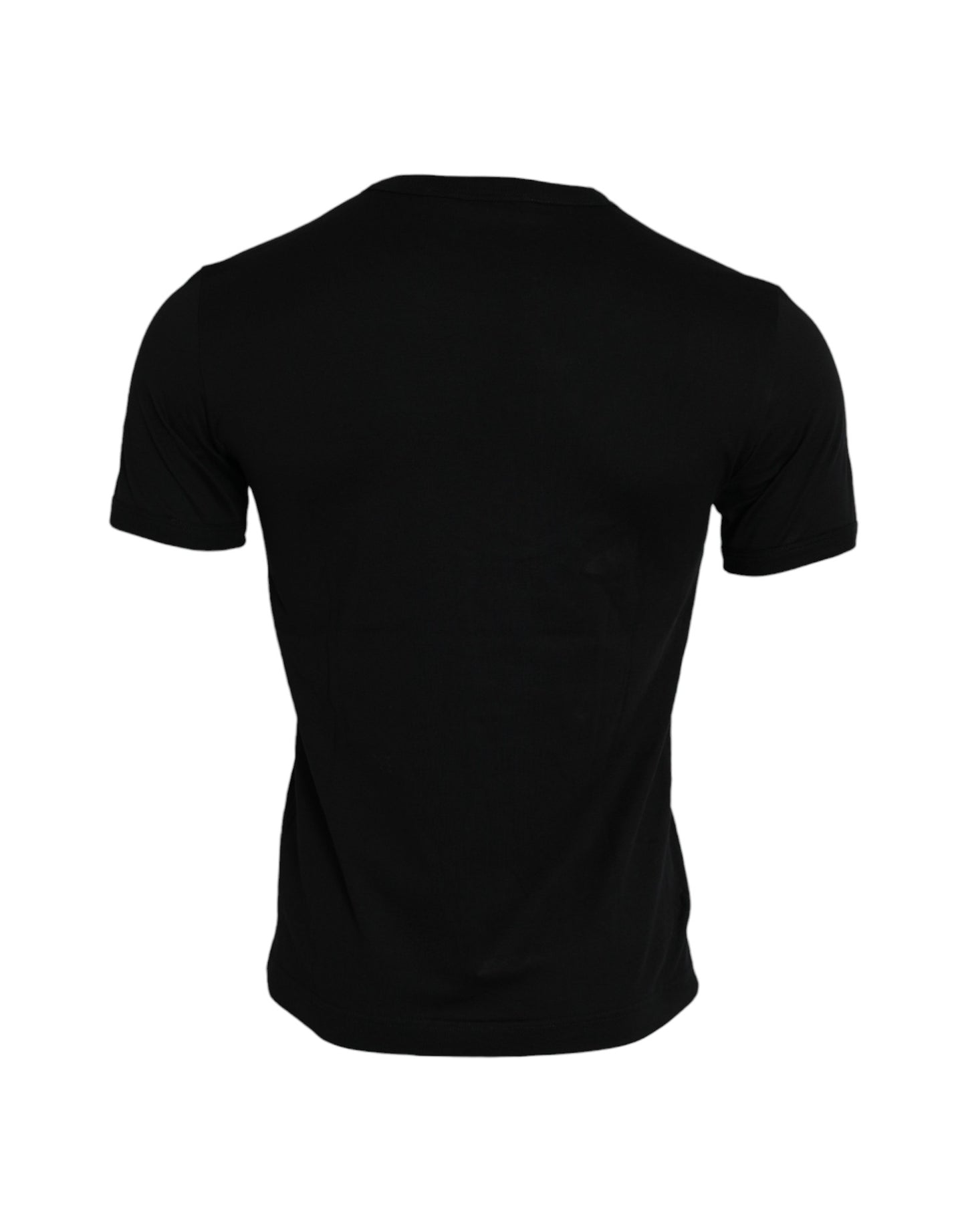 T-shirt ras du cou en coton noir #DGFamily