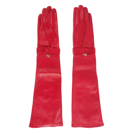 Gants en cuir d'agneau rouge pour femme