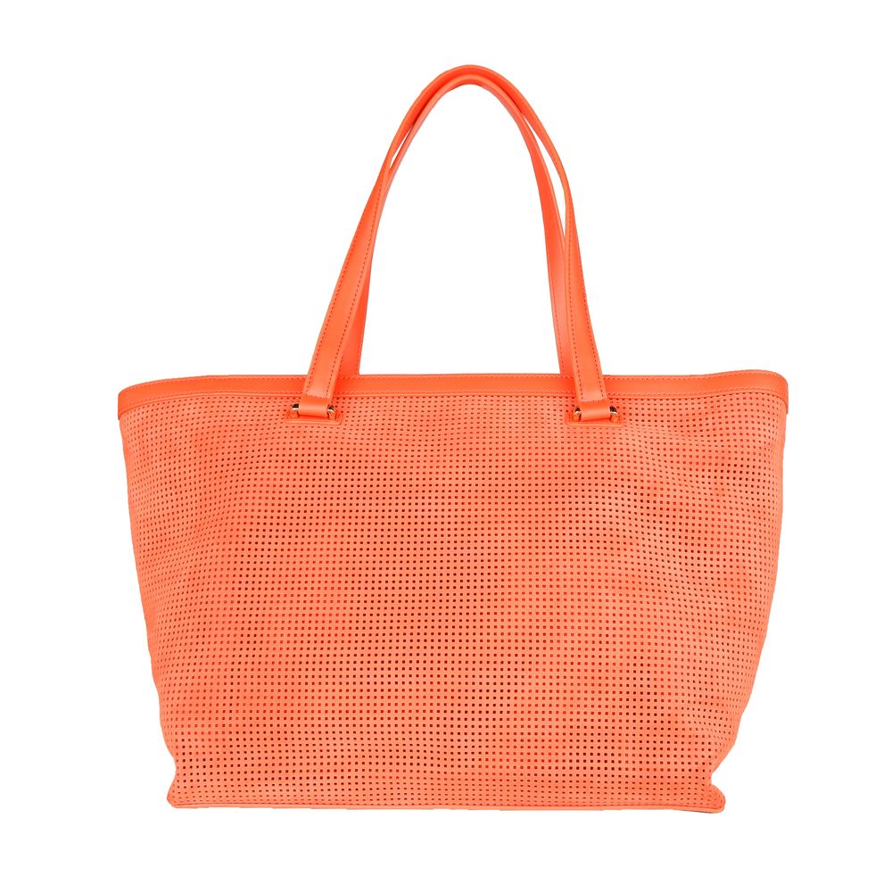 Sac à main femme en cuir de veau orange
