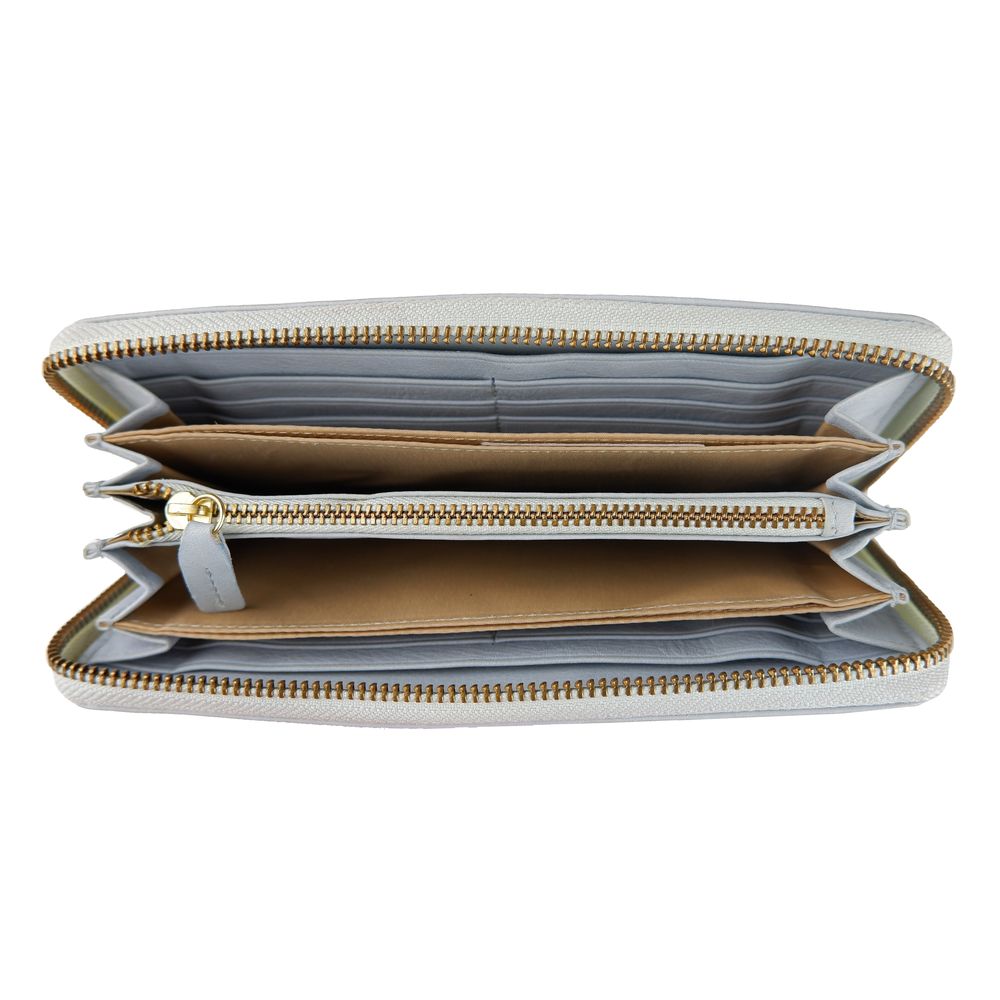 Cartera de mujer de piel de becerro gris