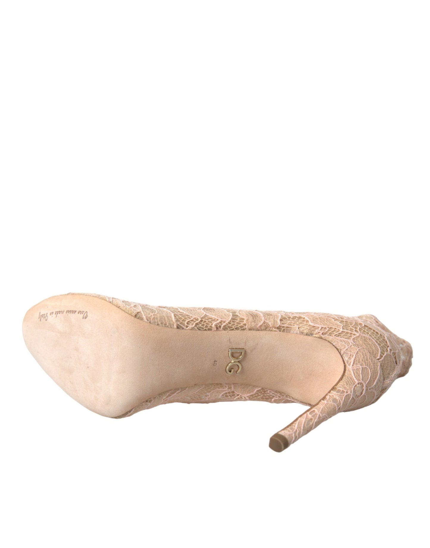 Botas de encaje Taormina elásticas en beige