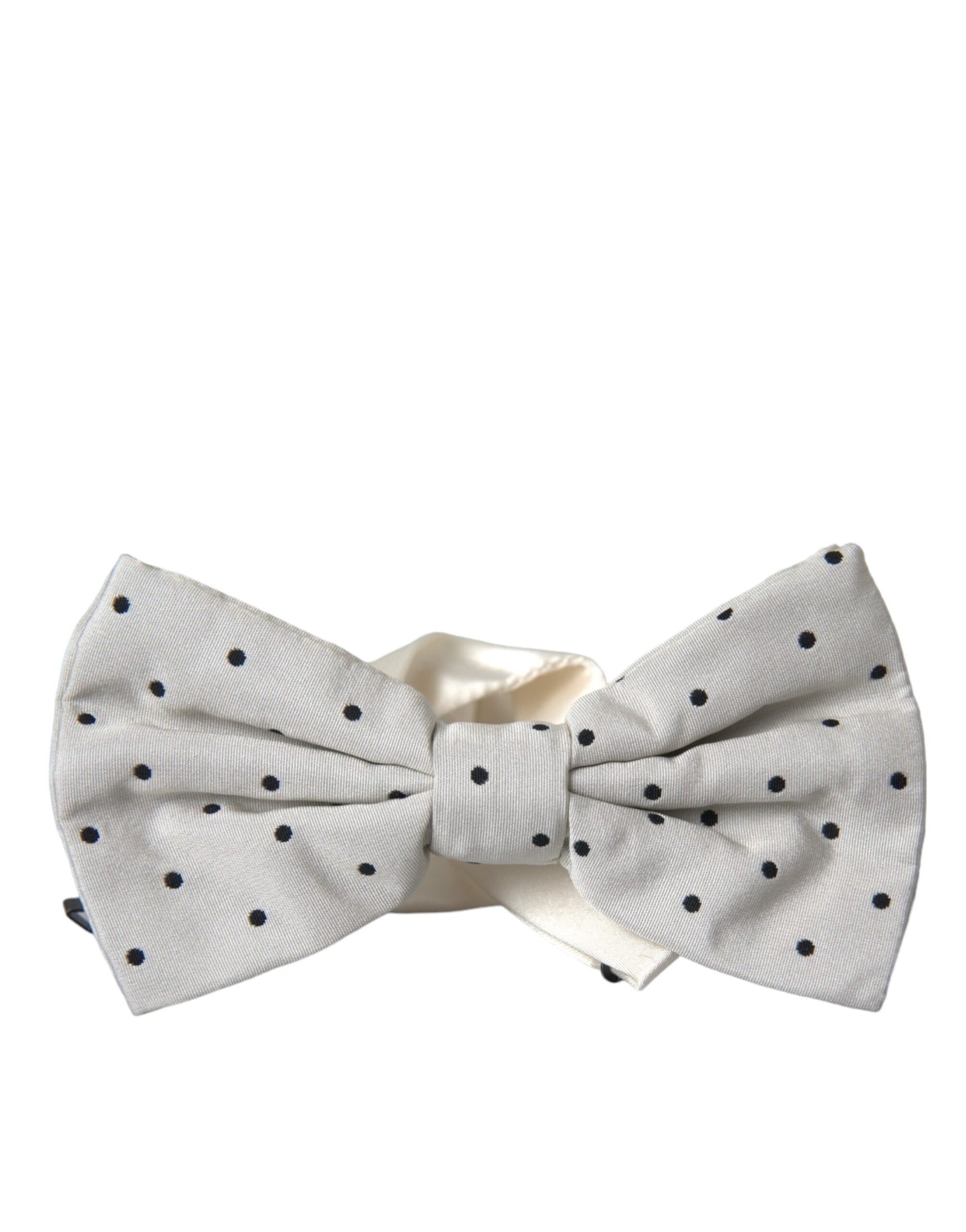 Nœud papillon en polyester à pois blancs et noirs pour homme