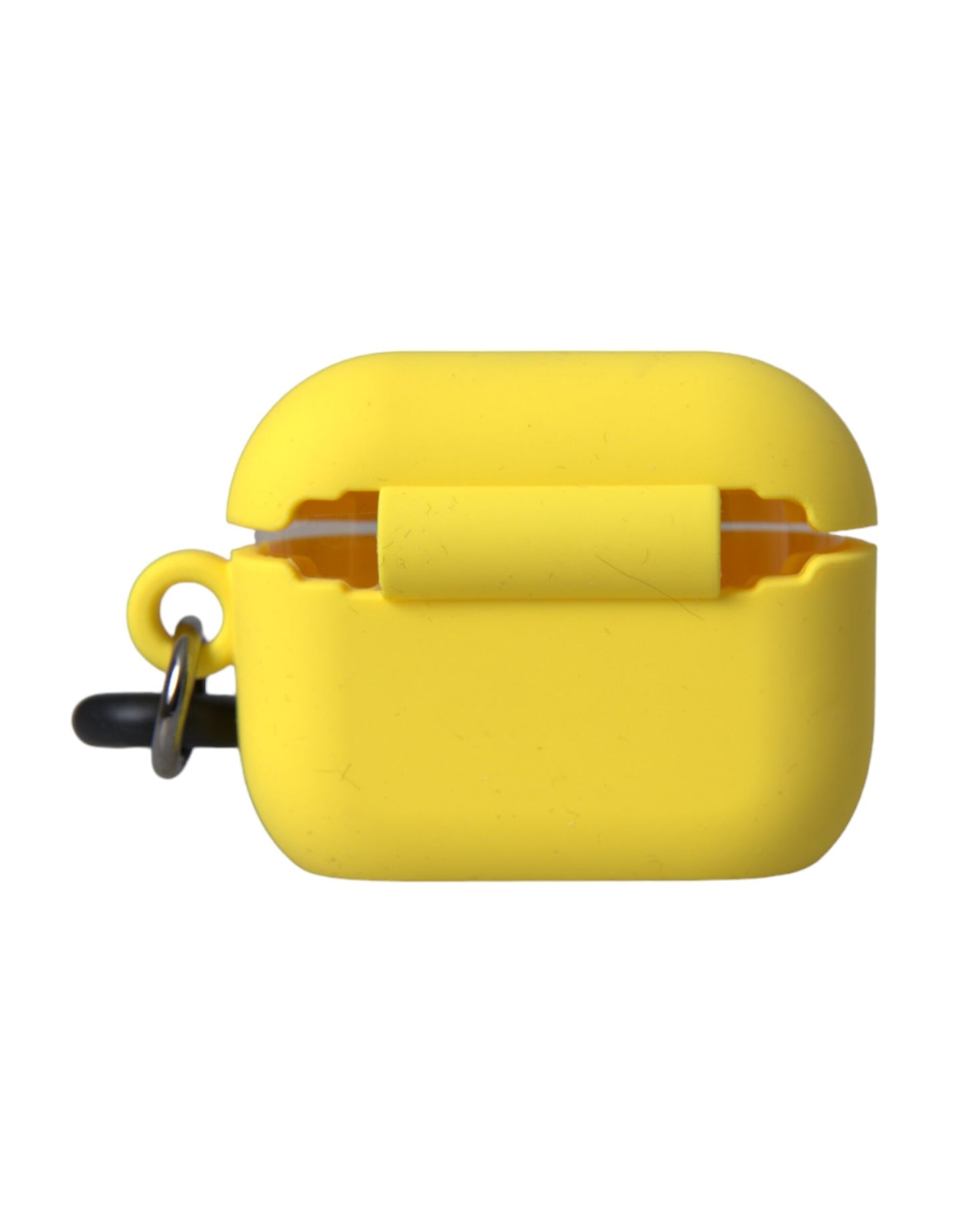 Étui pour Airpods en silicone jaune avec logo en relief