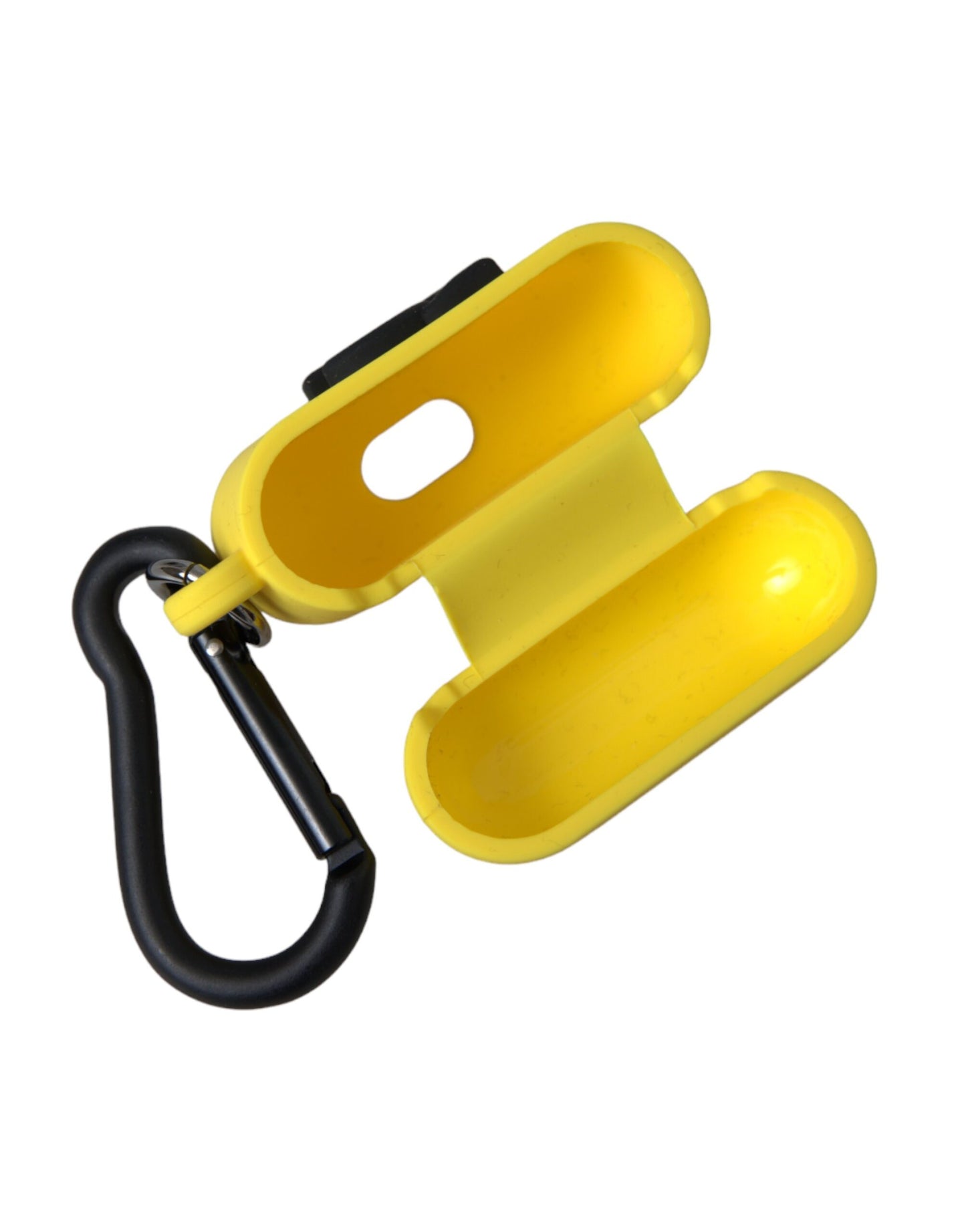 Étui pour Airpods en silicone jaune avec logo en relief