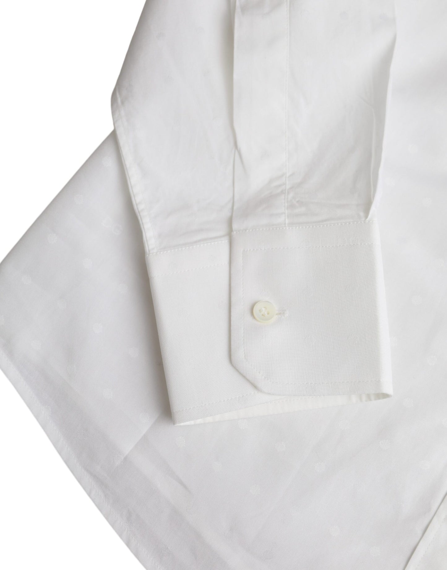 Chemise homme en coton blanc avec logo doré