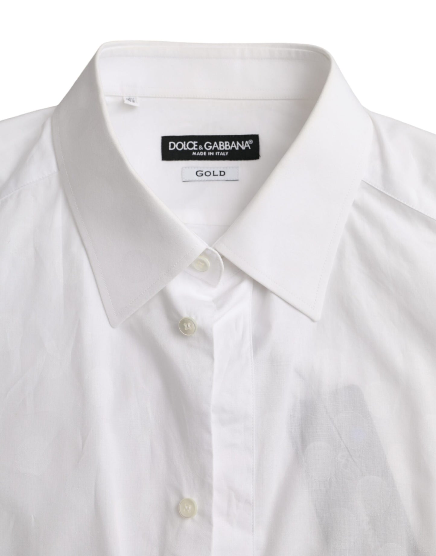 Robe en coton blanc à pois Chemise dorée