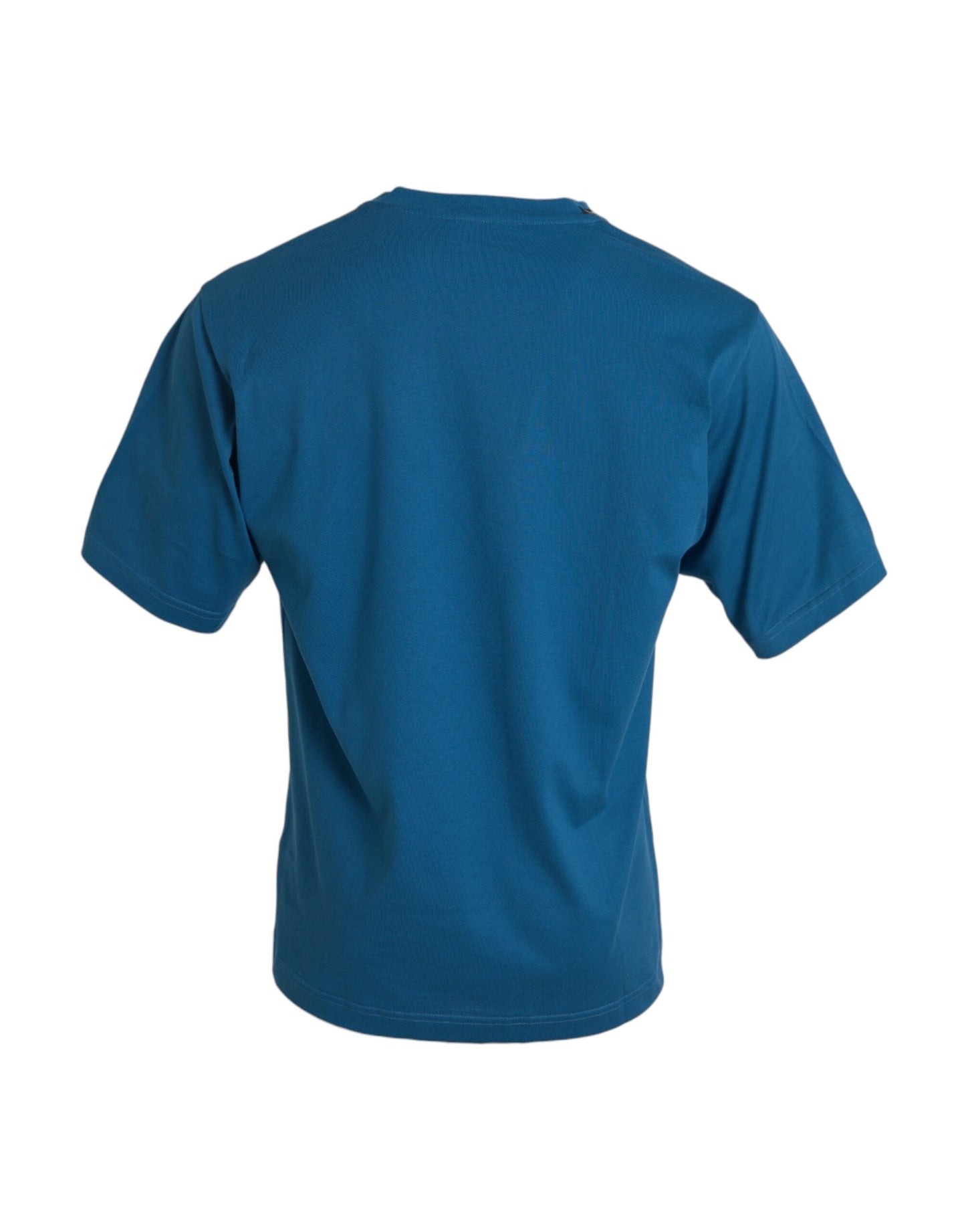 T-shirt à manches courtes et col rond avec logo bleu