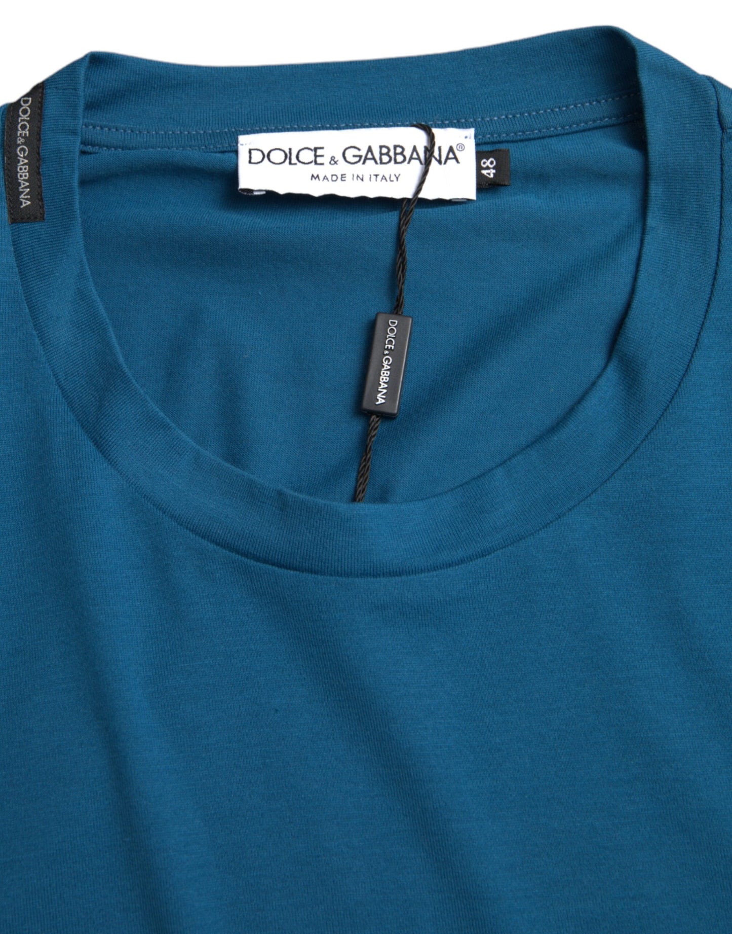 T-shirt à manches courtes et col rond avec logo bleu