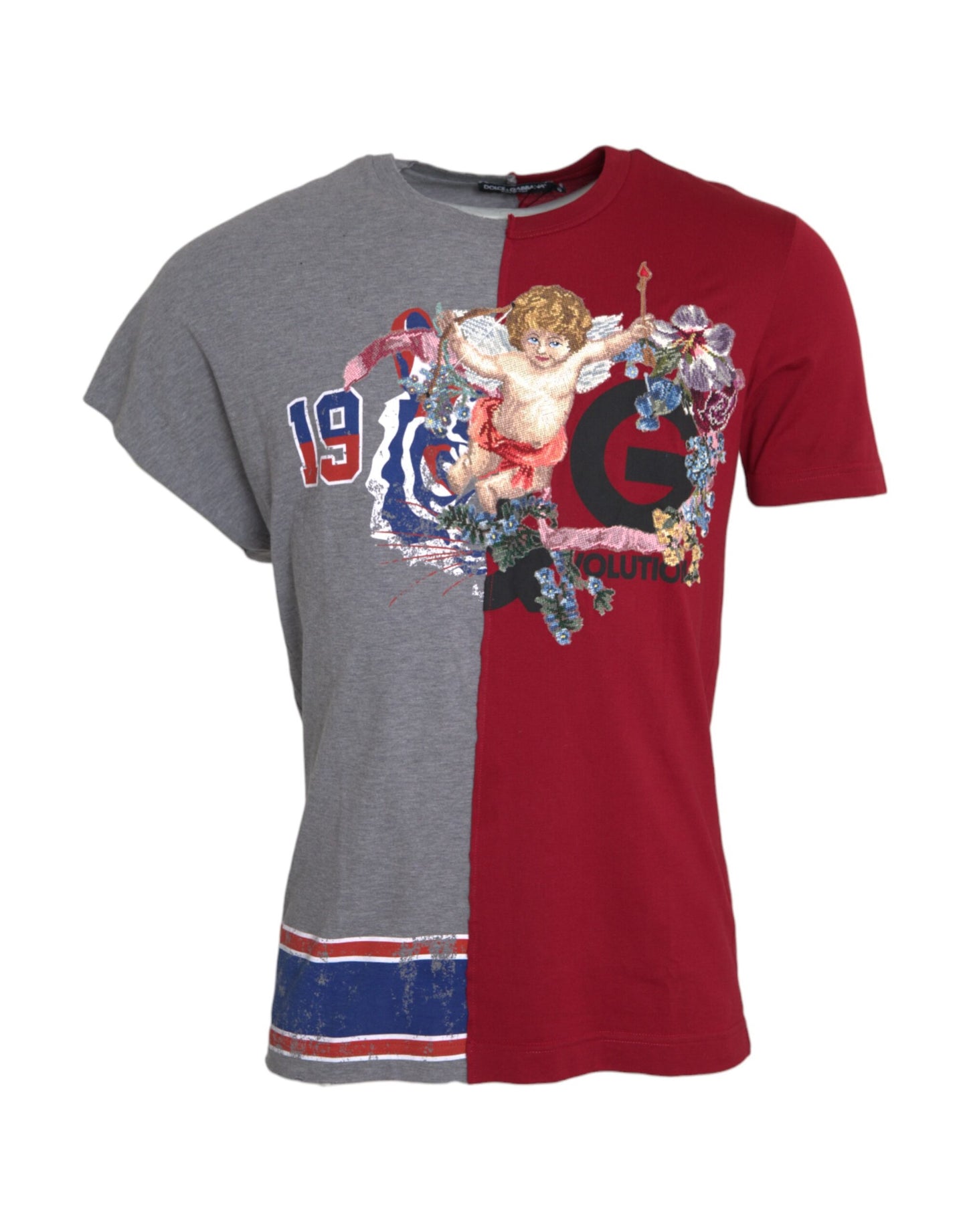 T-shirt graphique multicolore à manches courtes