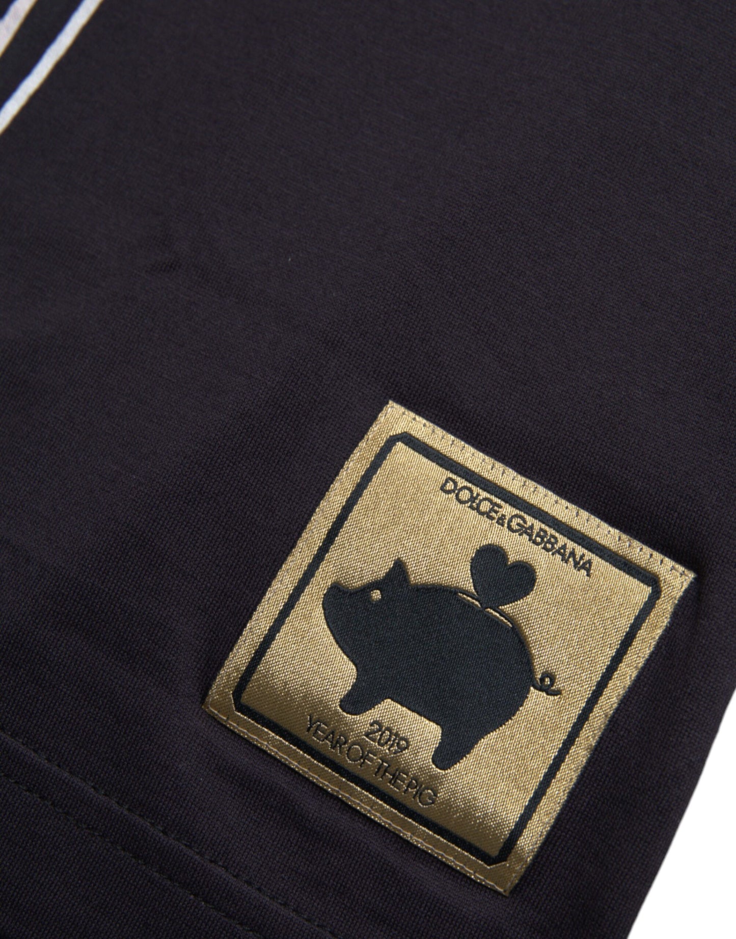 T-shirt en coton noir Année du Cochon 2019