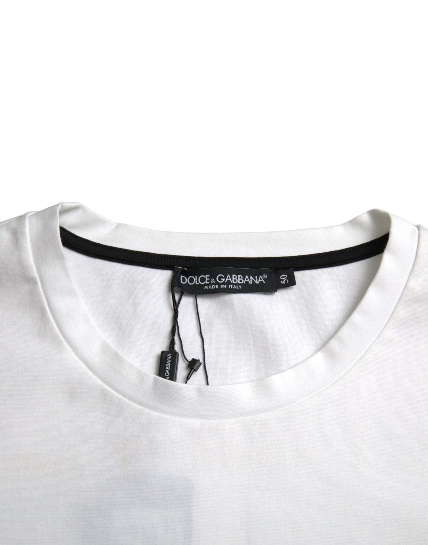 T-shirt homme en coton imprimé lèvres rouges et blanches