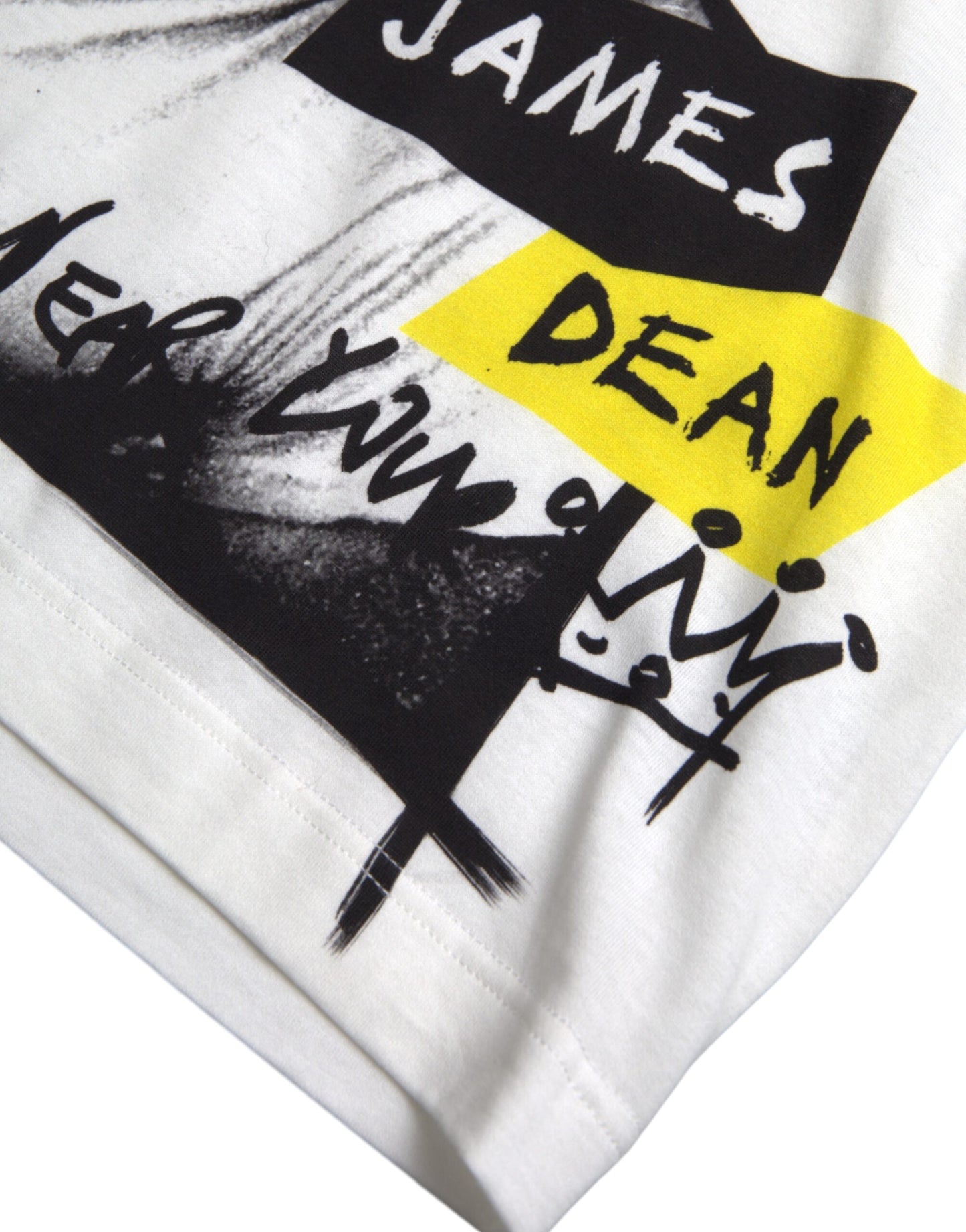 T-shirt blanc à manches courtes en coton pour homme