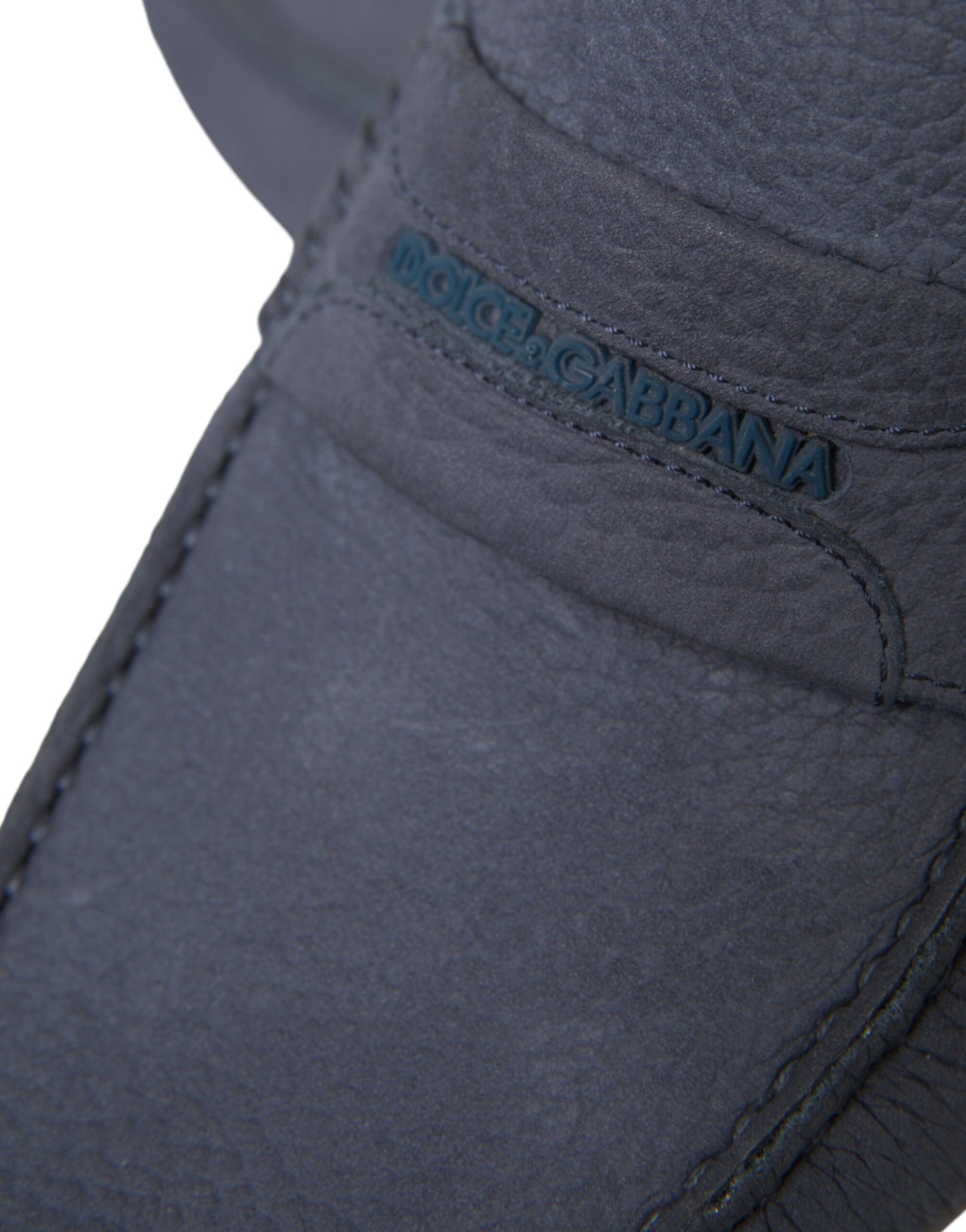 Zapatos mocasines de piel de becerro azul