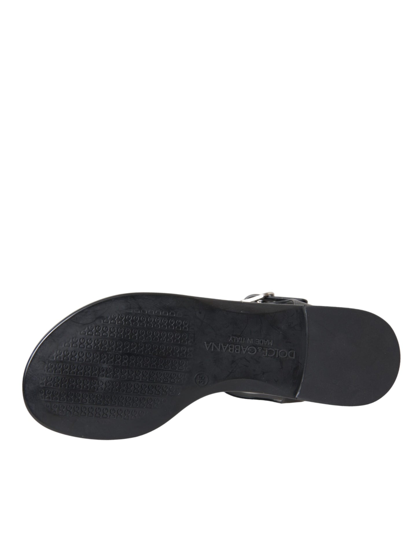 Sandalias planas de cristal negro, chanclas y zapatos
