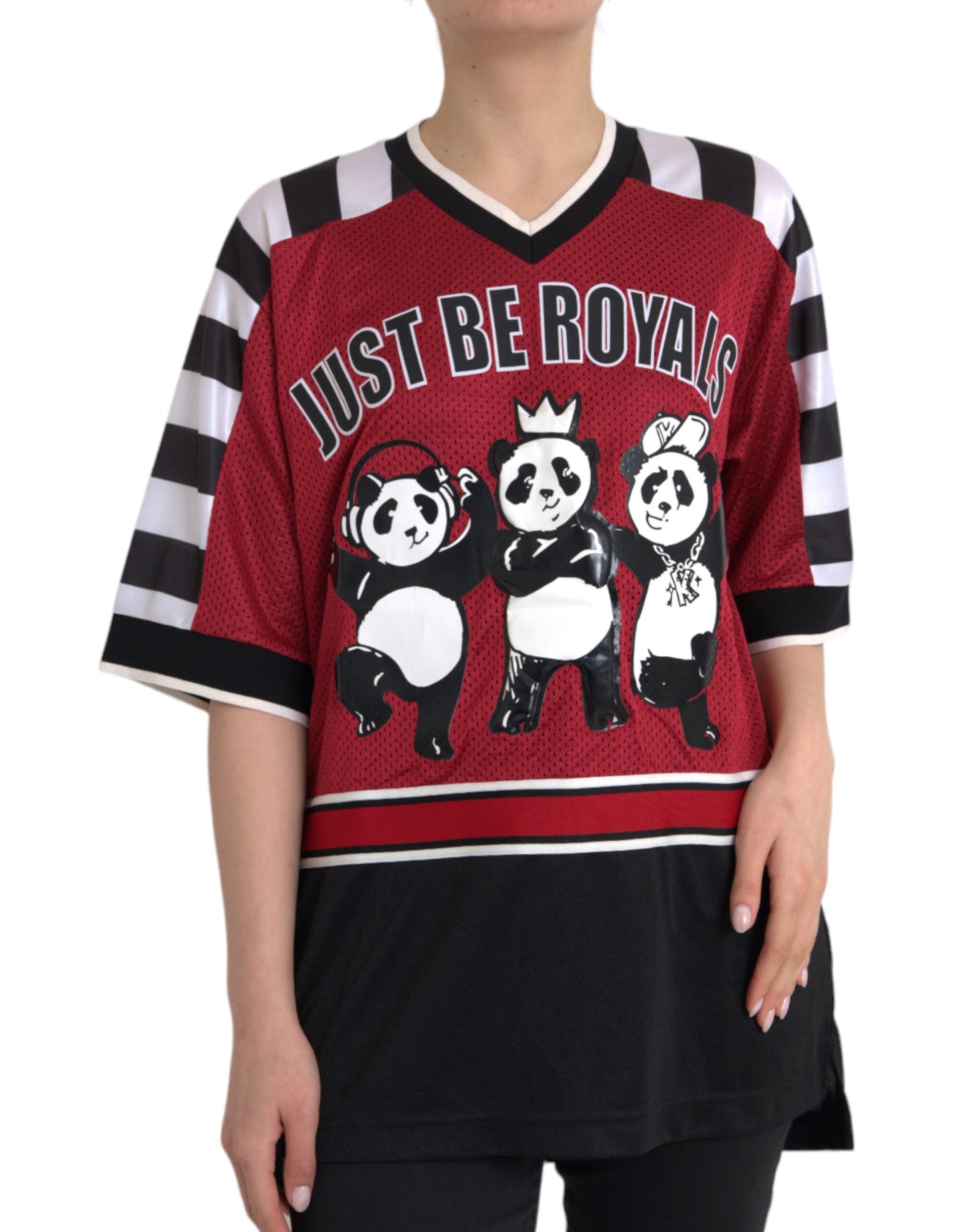 T-shirt surdimensionné Panda Royals multicolore