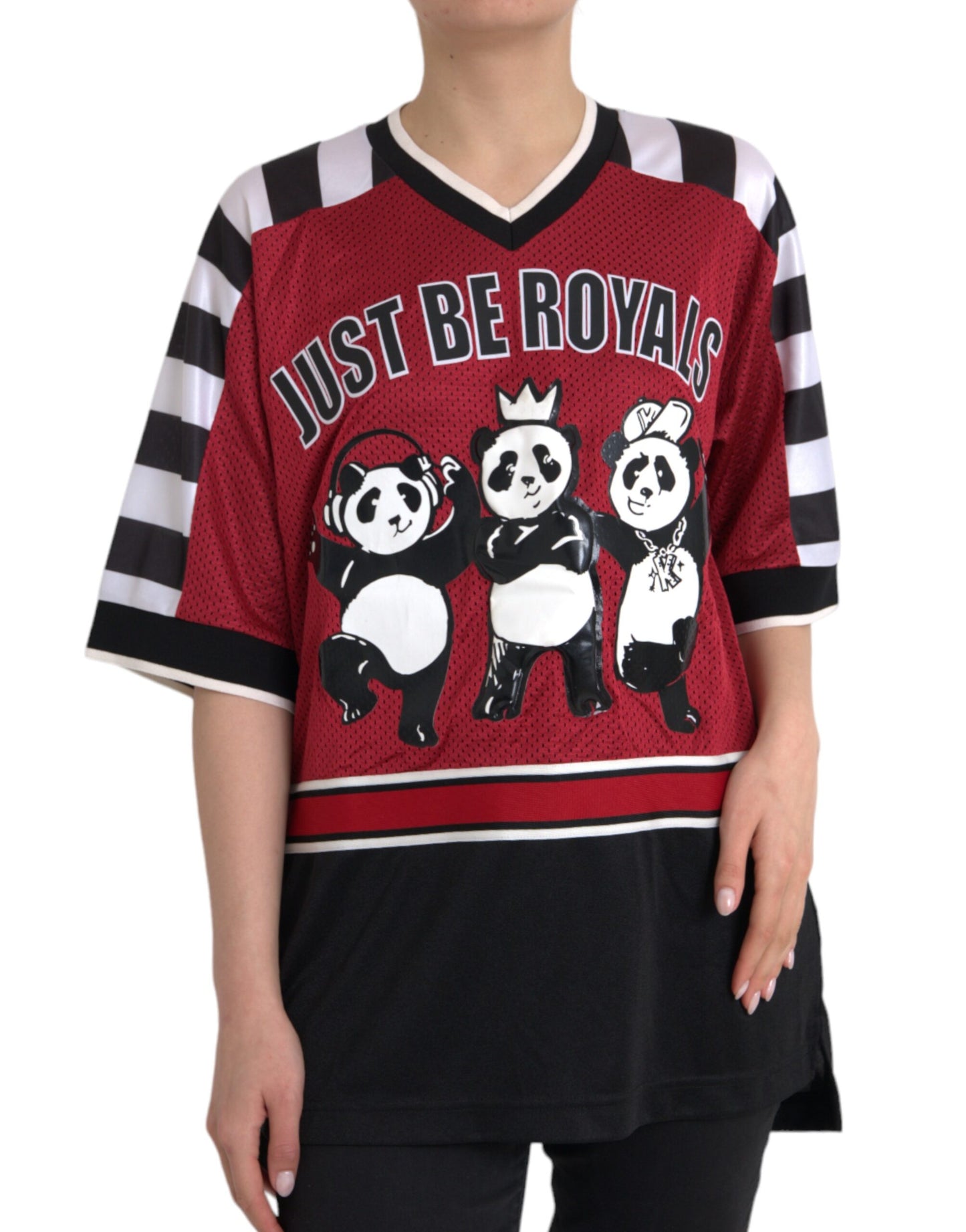 T-shirt surdimensionné Panda Royals multicolore
