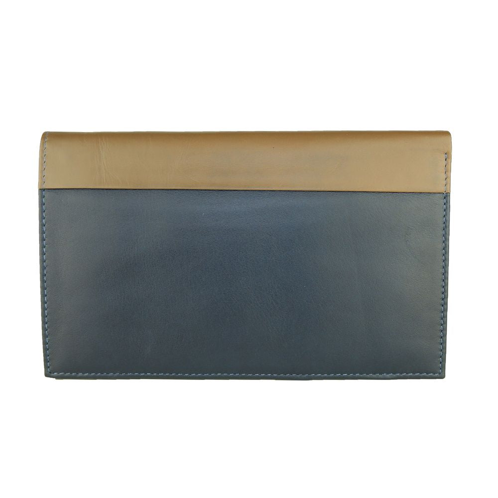 Portefeuille homme en cuir bleu