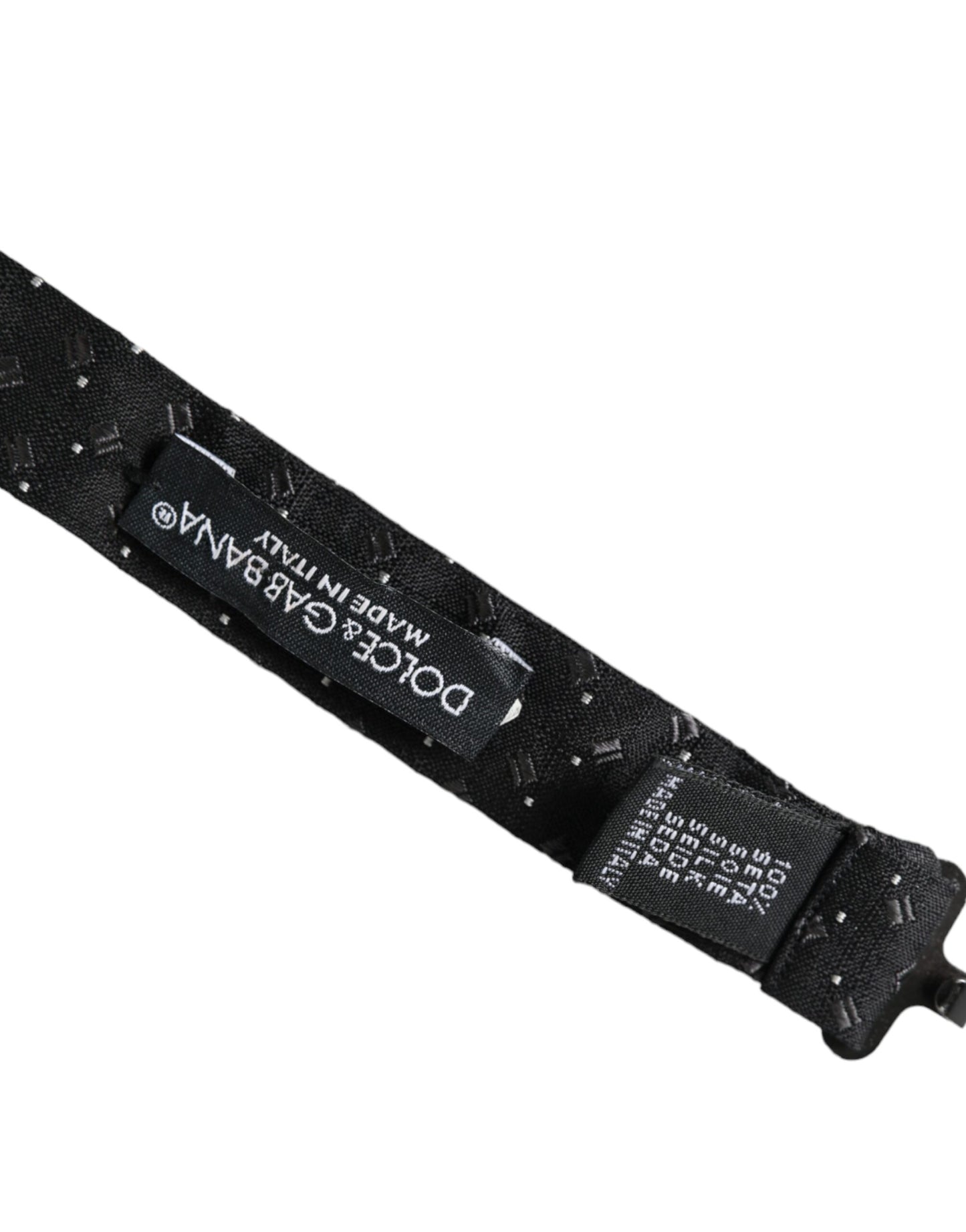 Nœud papillon ajustable en soie noire à motifs pour homme