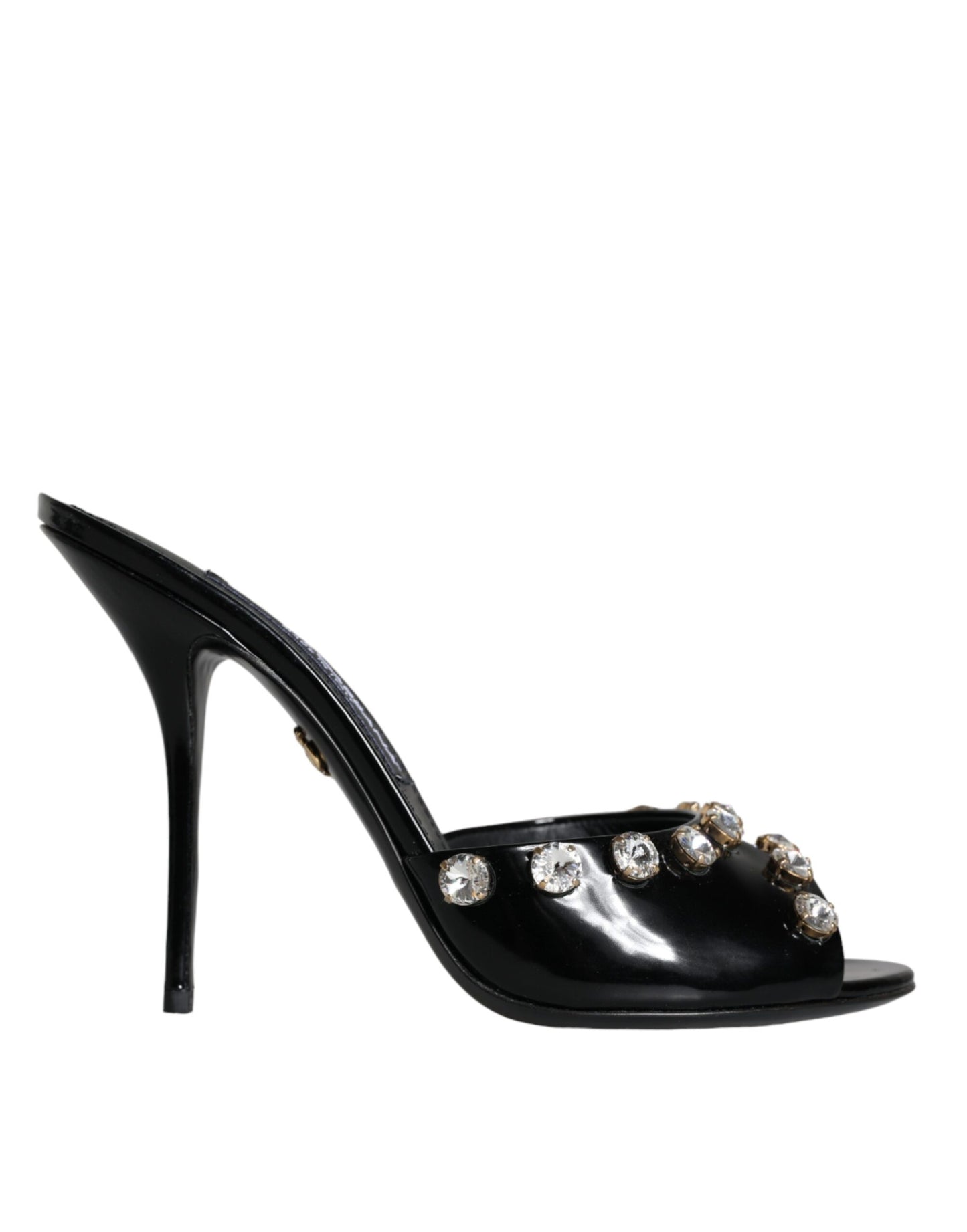 Sandalias Keira con tacones de cristal negro