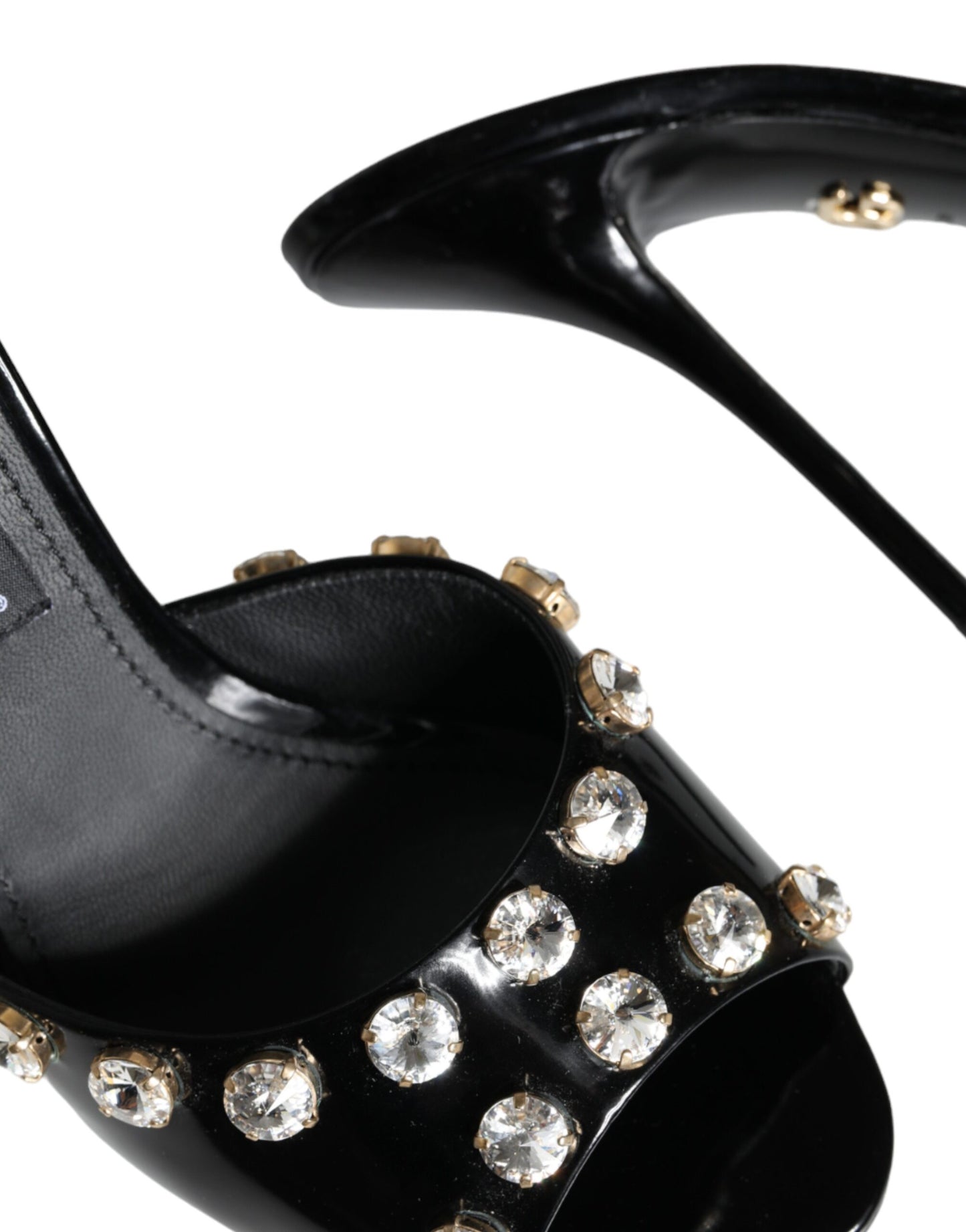 Sandalias Keira con tacones de cristal negro